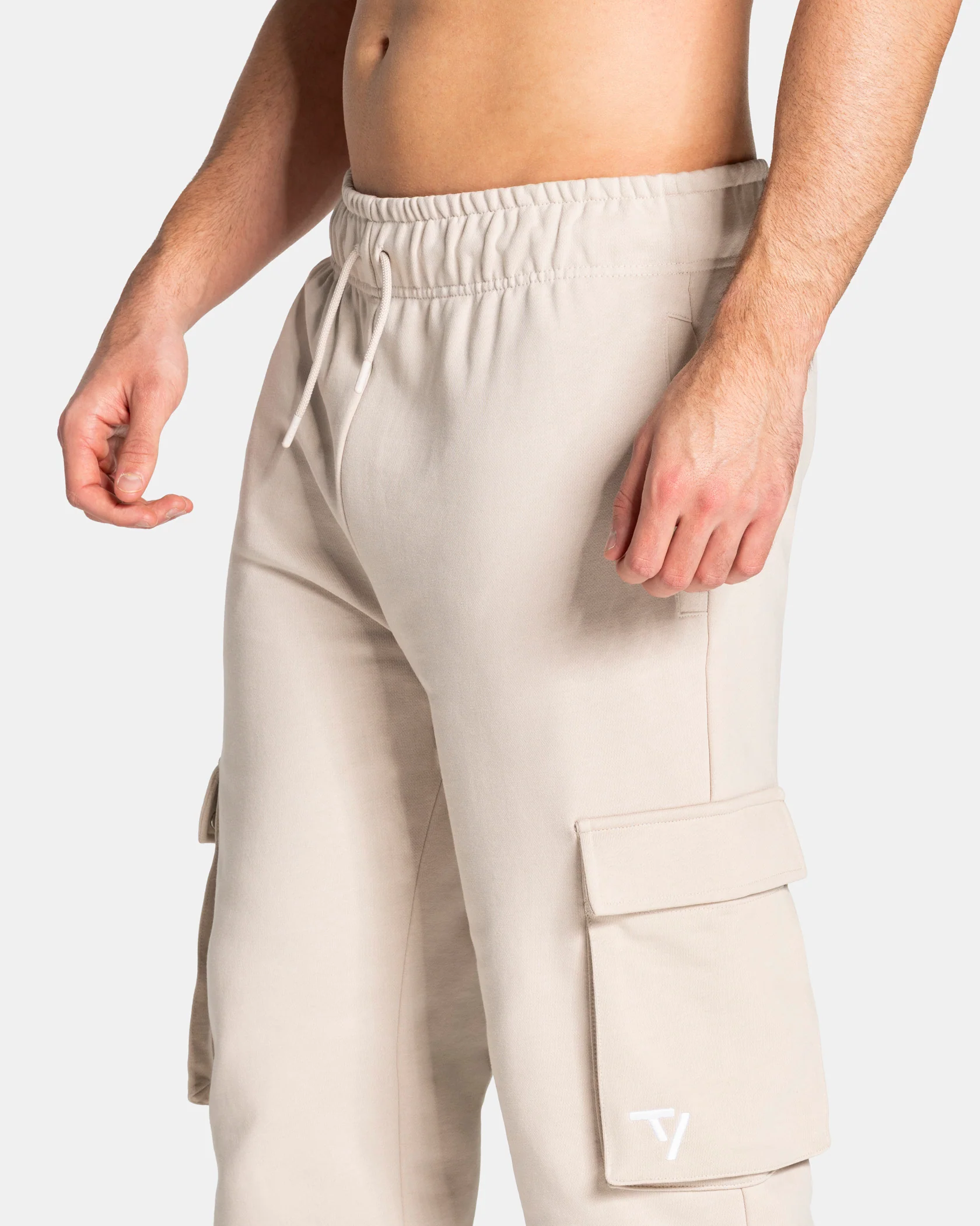 Lift Wide Leg Cargo Jogger "Cream" - Image 4