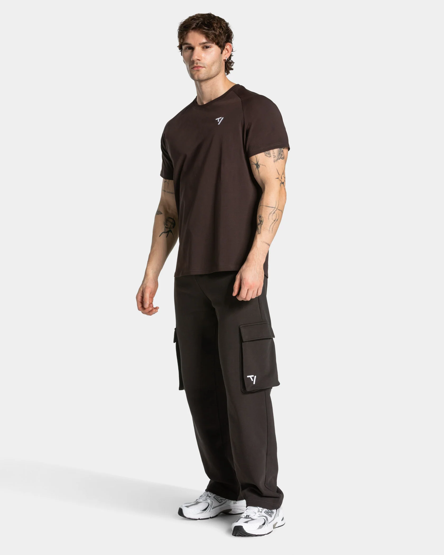 Lift Wide Leg Cargo Jogger "Dark Chocolate" - Image 3