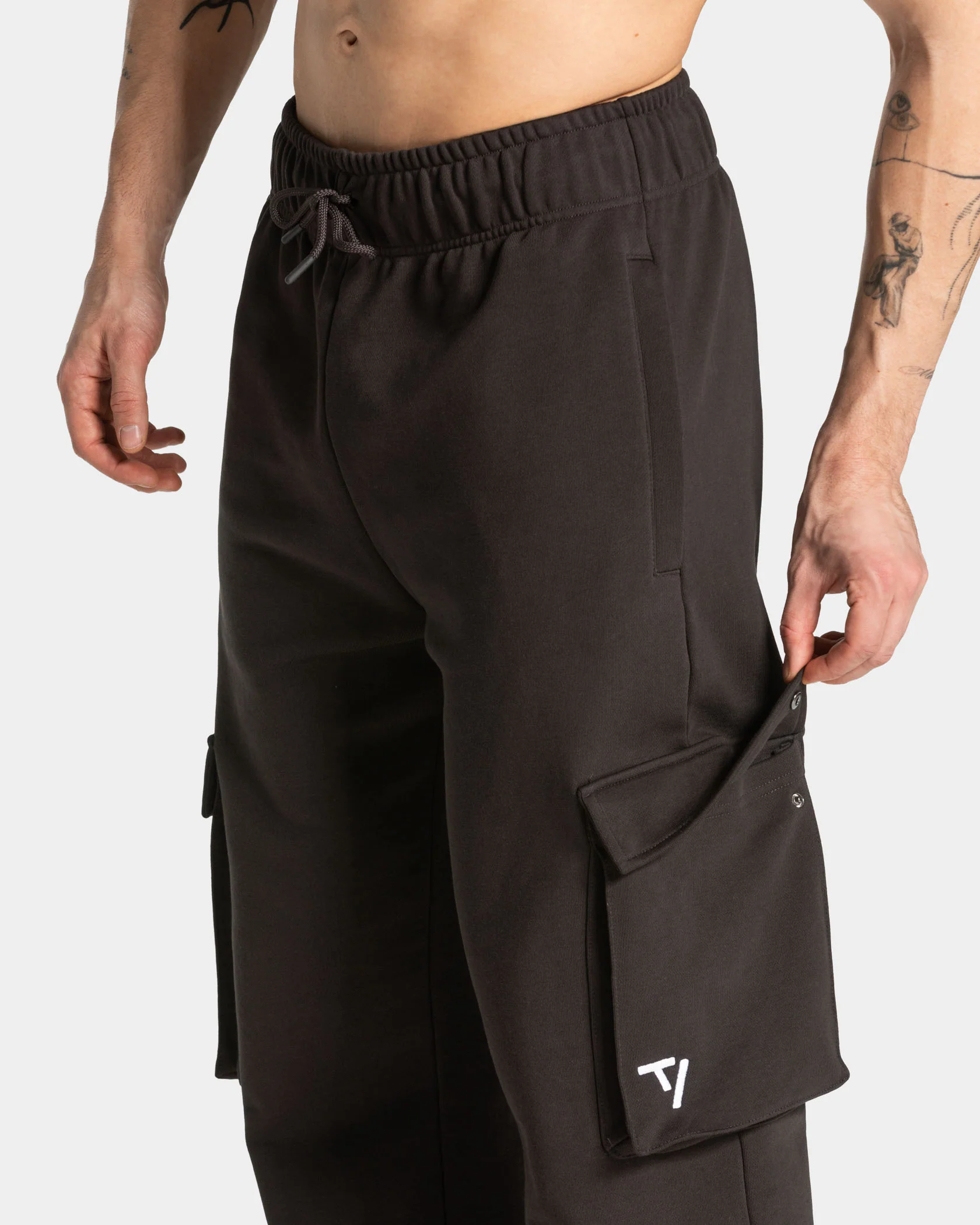 Lift Wide Leg Cargo Jogger "Dark Chocolate" - Image 4