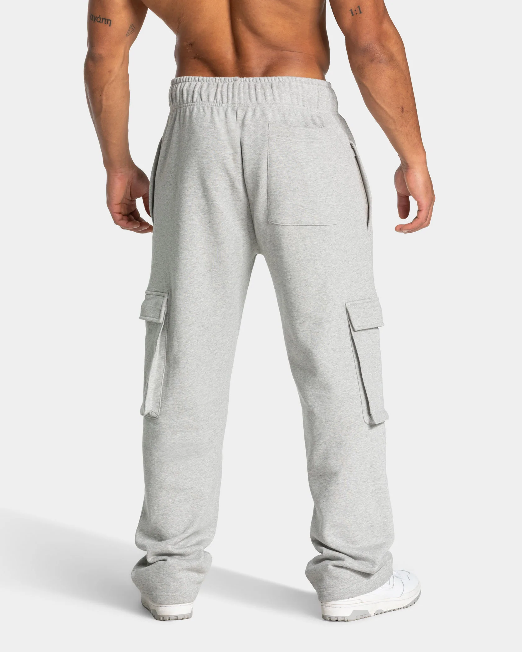 Lift Wide Leg Cargo Jogger "Hellgrau Meliert" - Image 2