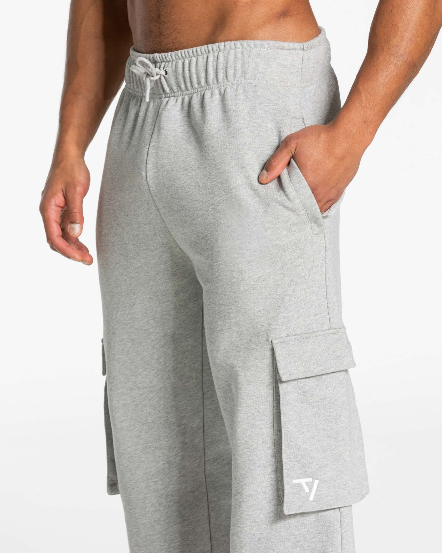 Lift Wide Leg Cargo Jogger "Hellgrau Meliert" - Image 4