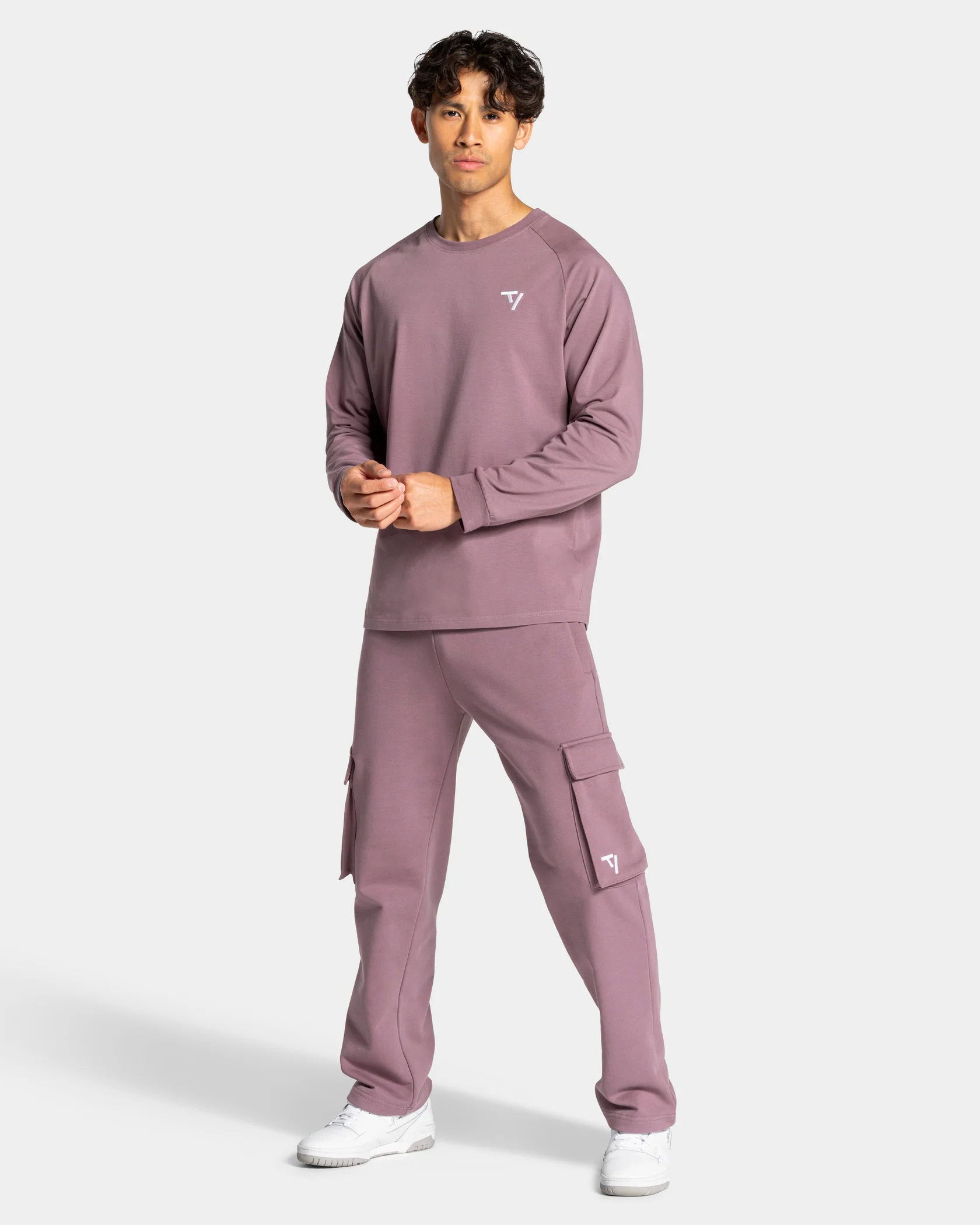 Lift Wide Leg Cargo Jogger "Mauve" - Image 3
