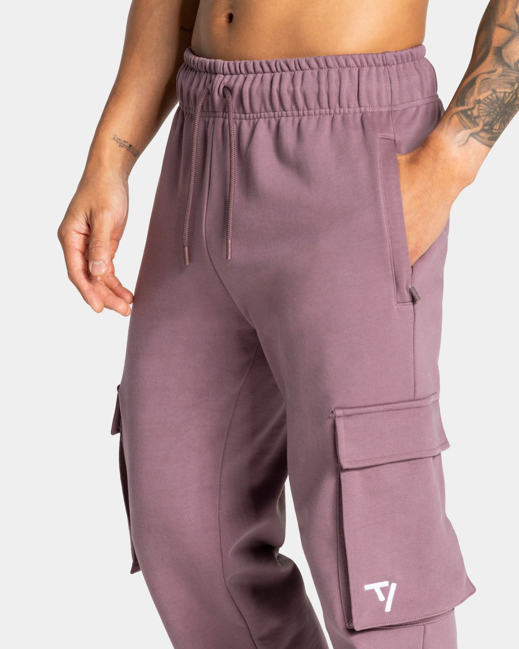 Lift Wide Leg Cargo Jogger "Mauve" - Image 4