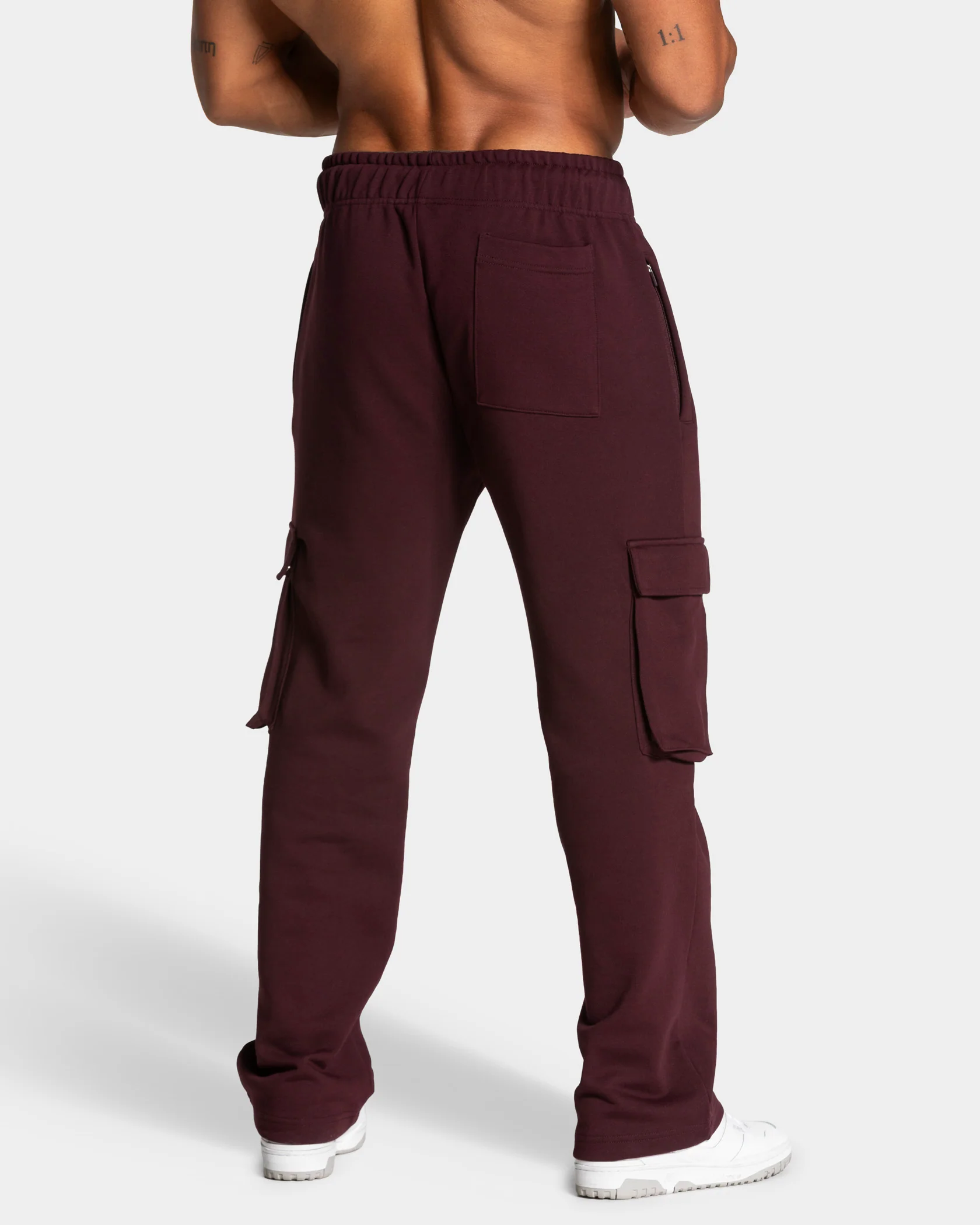 Lift Wide Leg Cargo Jogger "Merlot" - Image 2