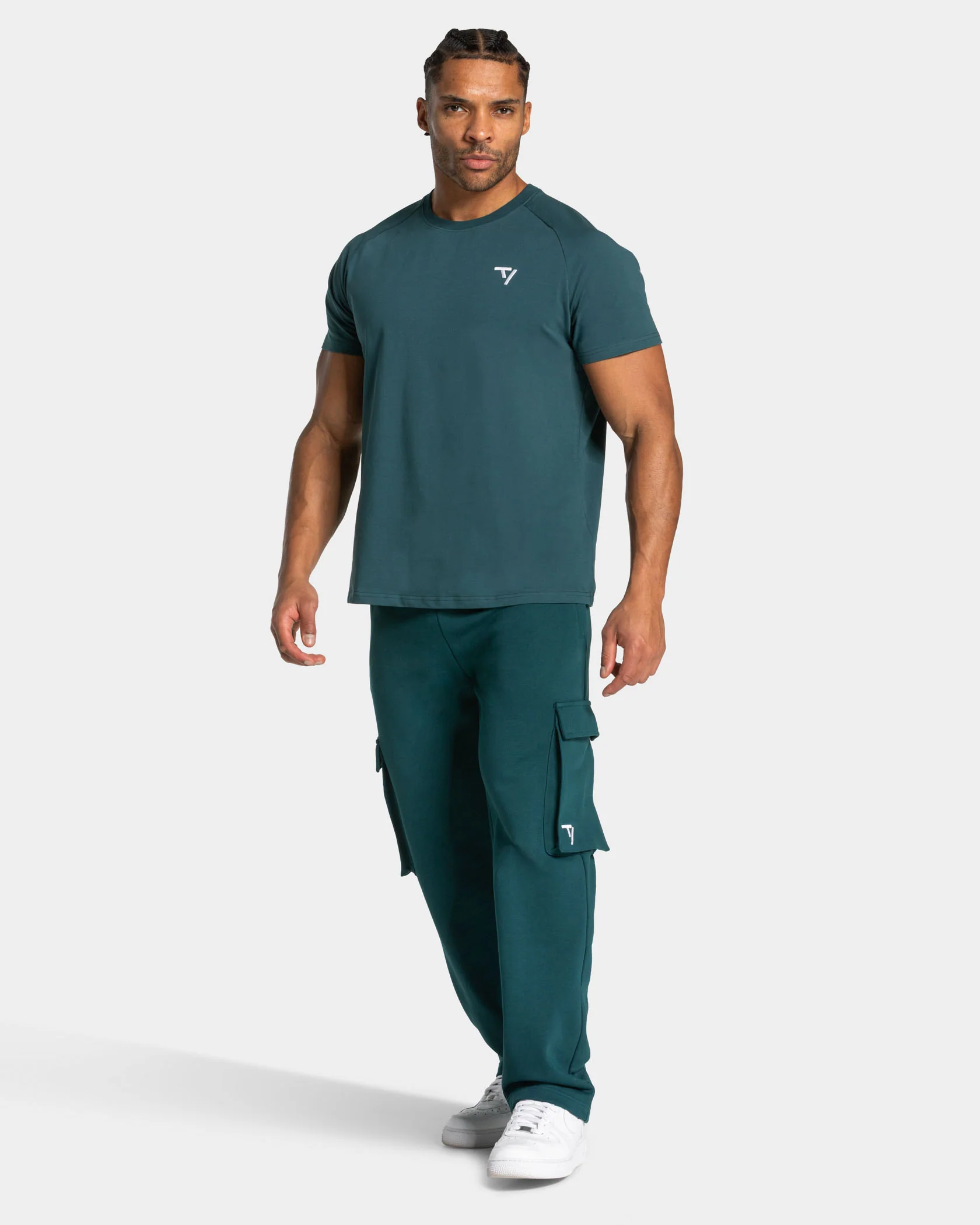 Lift Wide Leg Cargo Jogger "Teal" - Image 3
