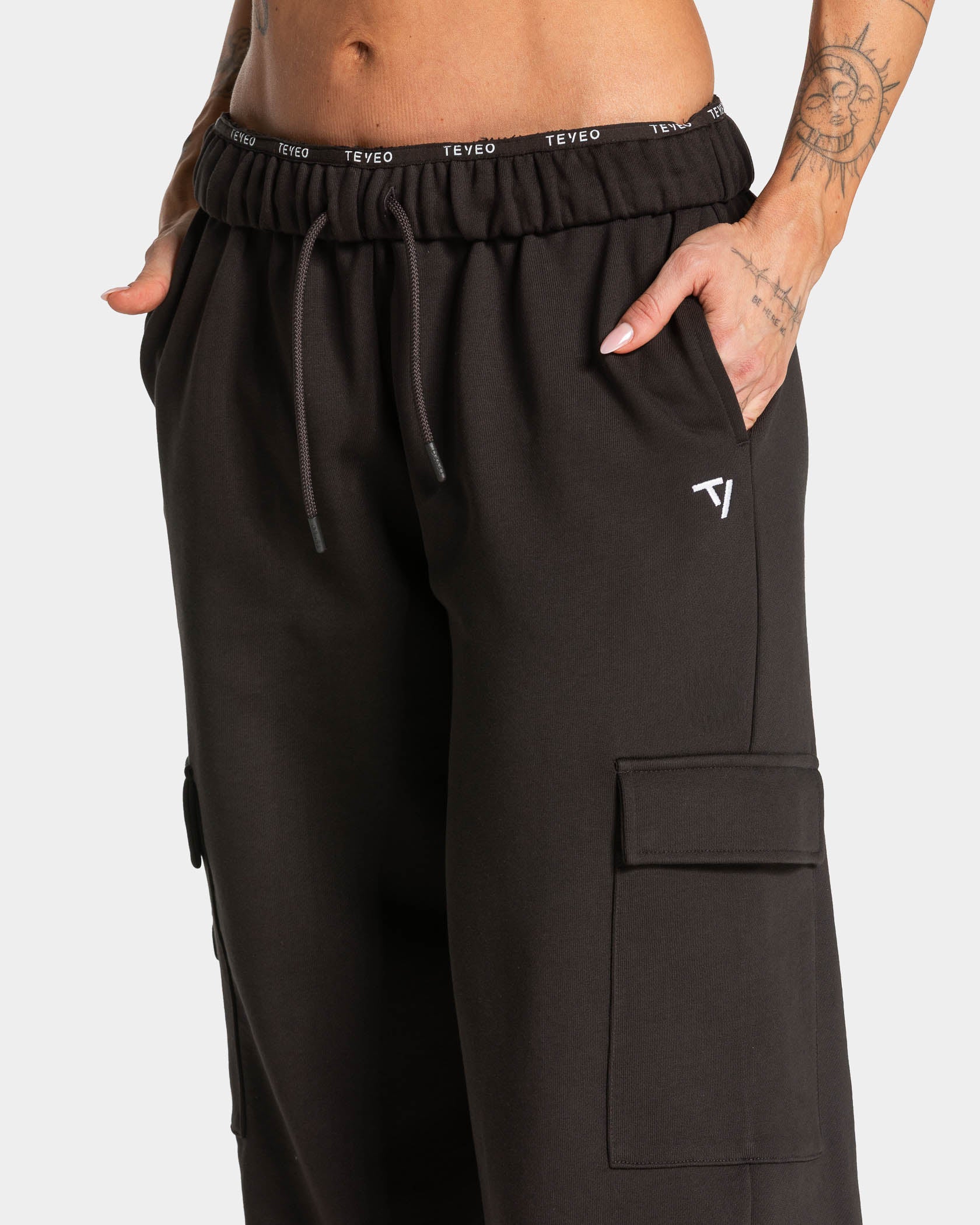 Lift Wide Leg Cargo Jogger "Dark Chocolate" - Image 4