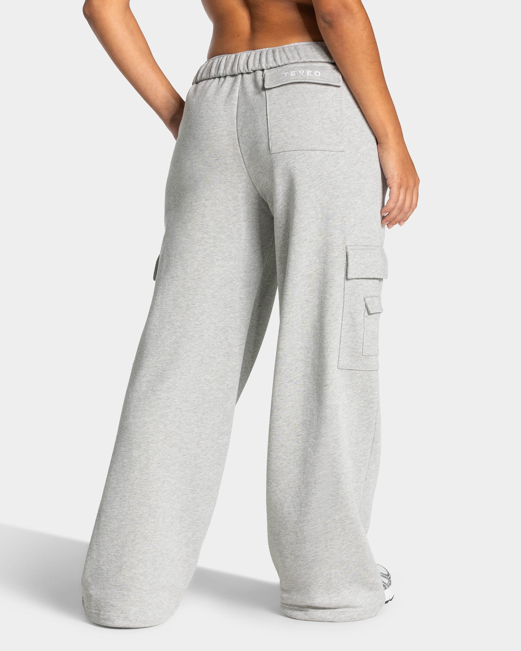 Lift Wide Leg Cargo Jogger "Hellgrau Meliert" - Image 2
