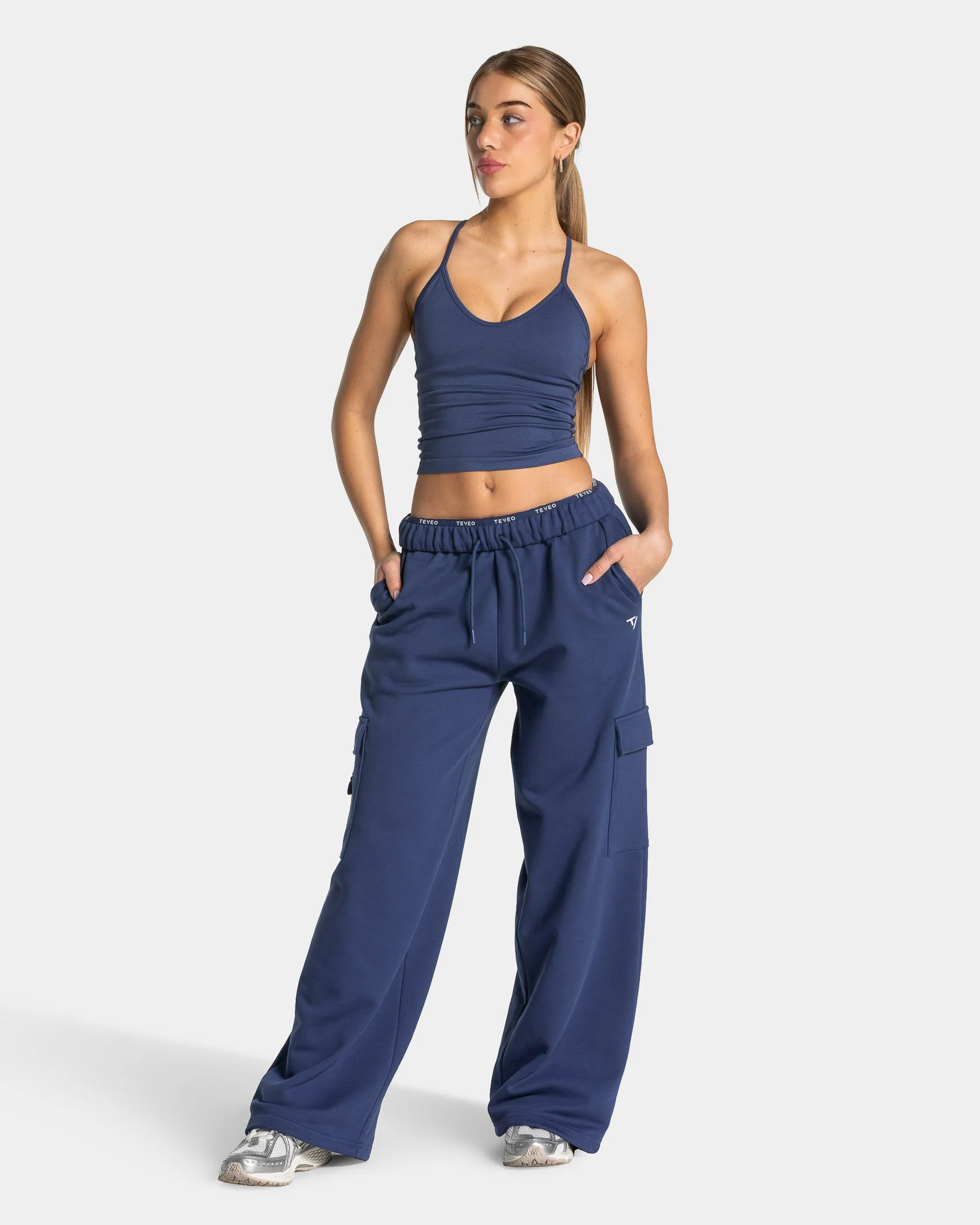 Lift Wide Leg Cargo Jogger "Indigo" - Image 3