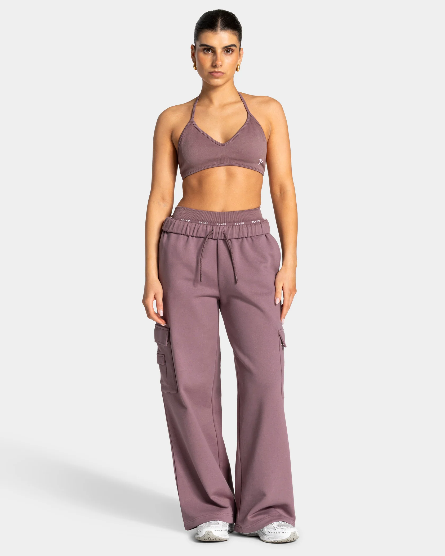 Lift Wide Leg Cargo Jogger "Mauve" - Image 3