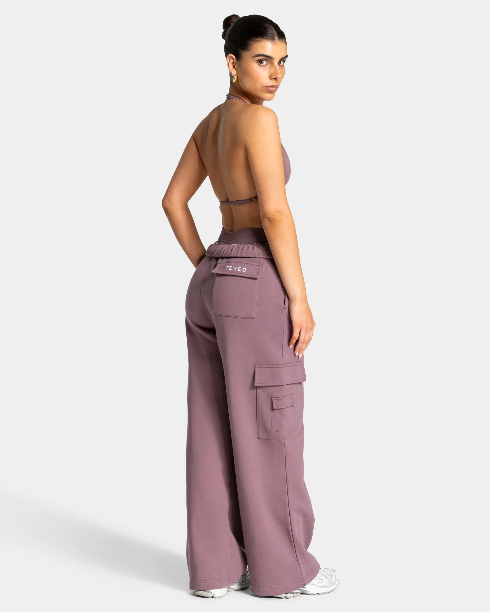 Lift Wide Leg Cargo Jogger "Mauve" - Image 5