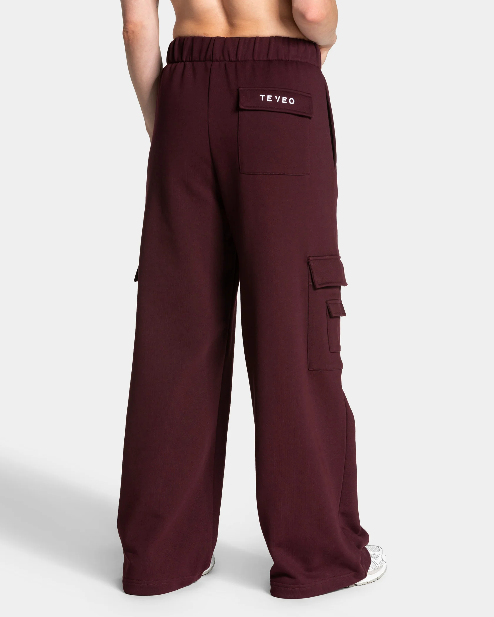 Lift Wide Leg Cargo Jogger "Merlot" - Image 2