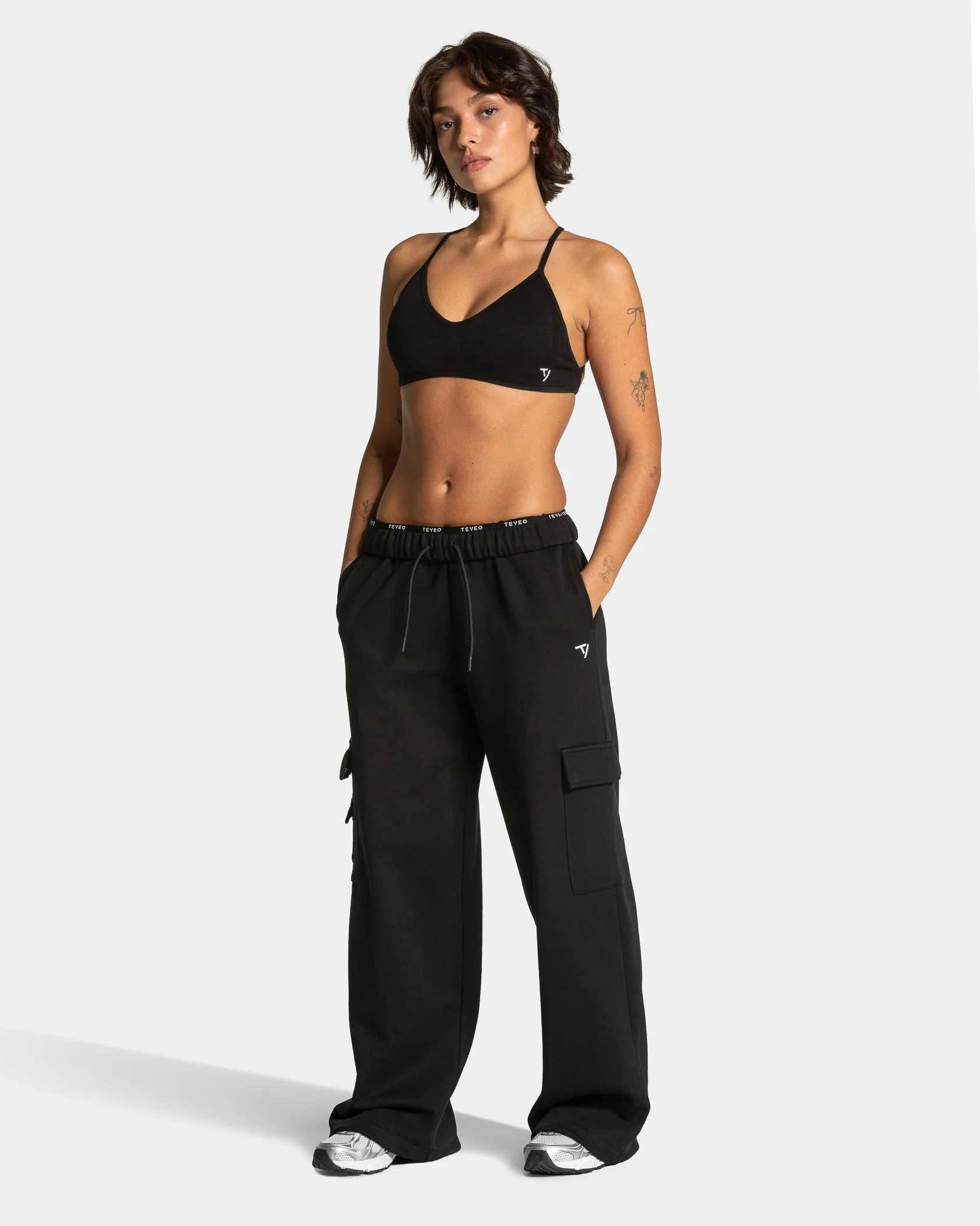 Lift Wide Leg Cargo Jogger "Schwarz" - Image 3
