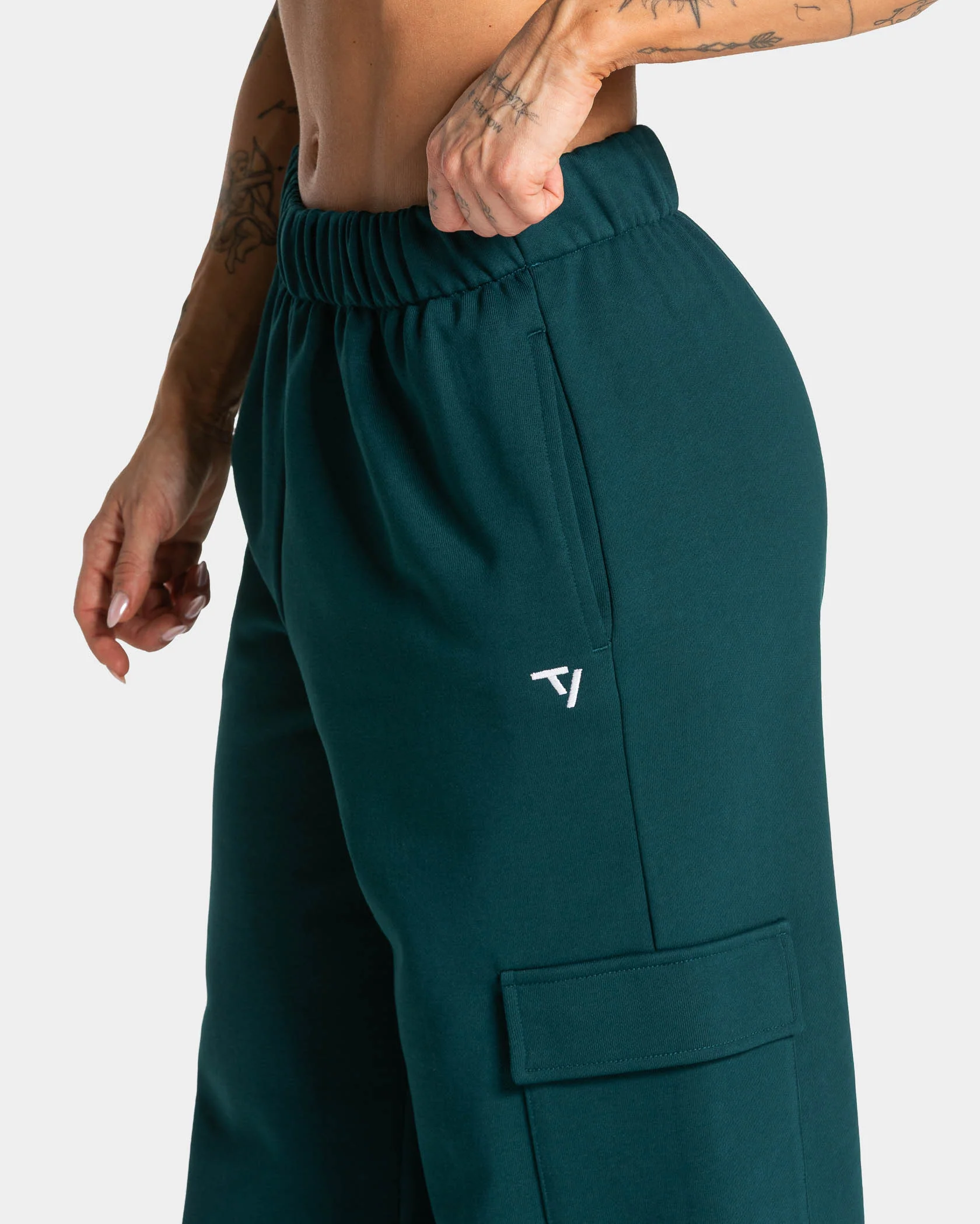 Lift Wide Leg Cargo Jogger "Teal" - Image 4