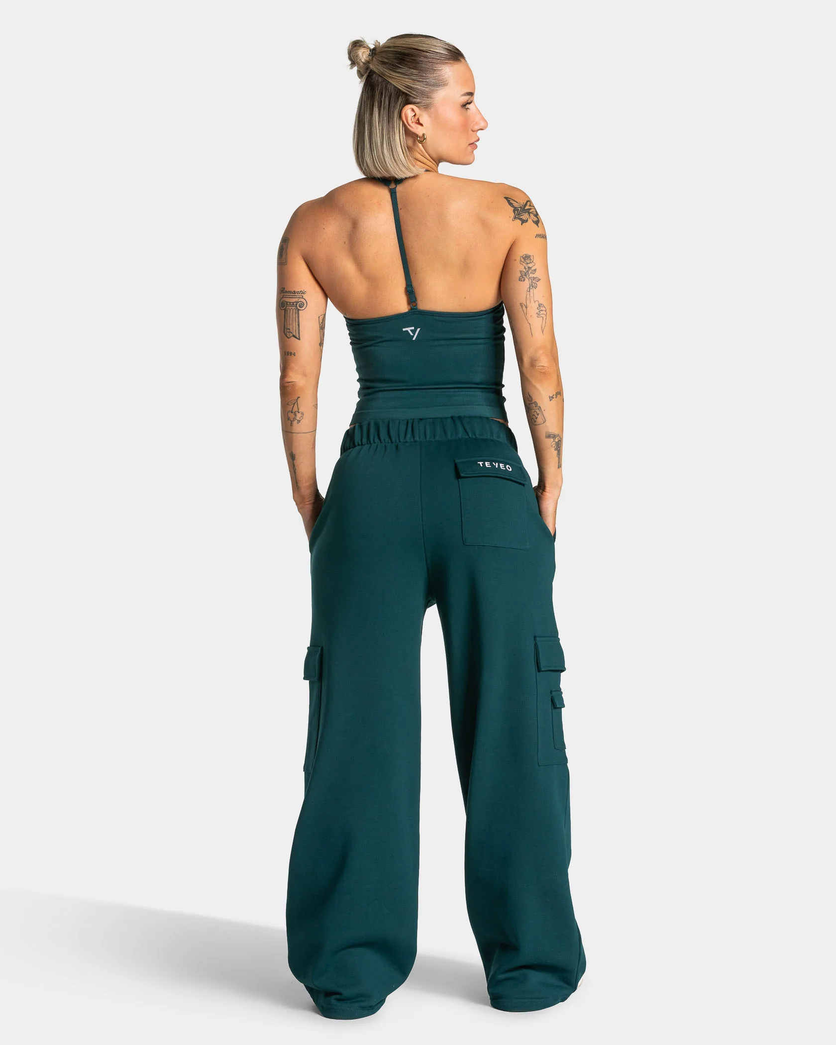 Lift Wide Leg Cargo Jogger "Teal" - Image 5