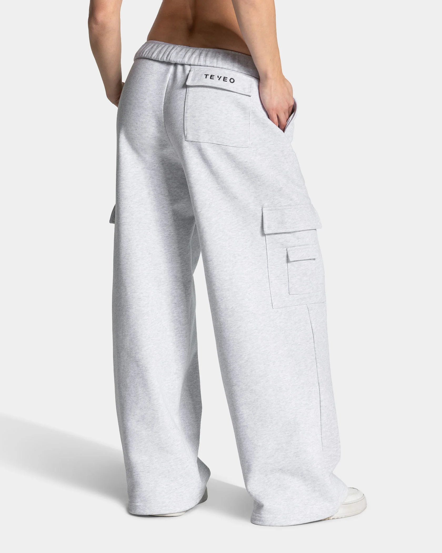 Lift Wide Leg Cargo Jogger "Weiß Meliert" - Image 2