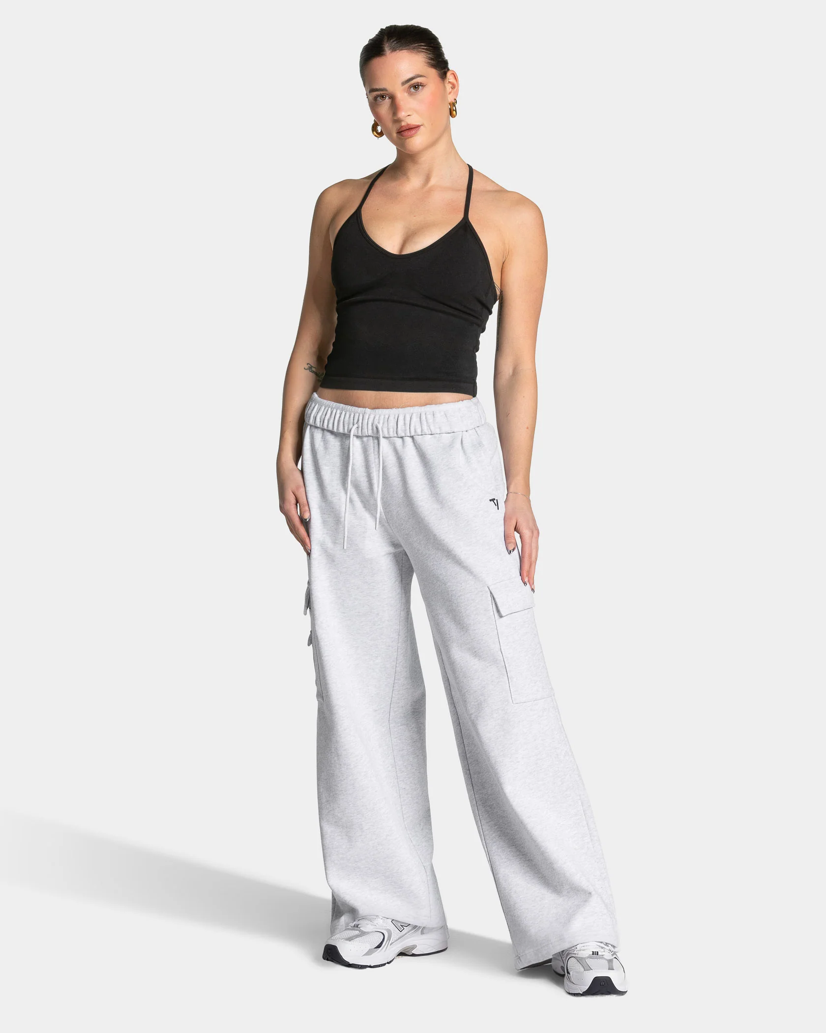 Lift Wide Leg Cargo Jogger "Weiß Meliert" - Image 3