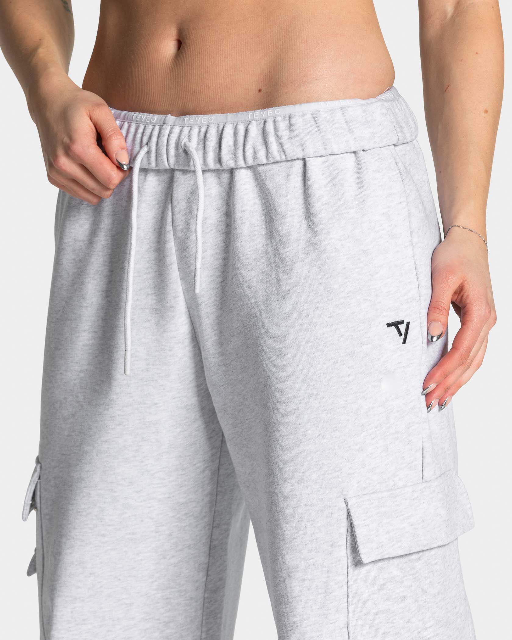 Lift Wide Leg Cargo Jogger "Weiß Meliert" - Image 4