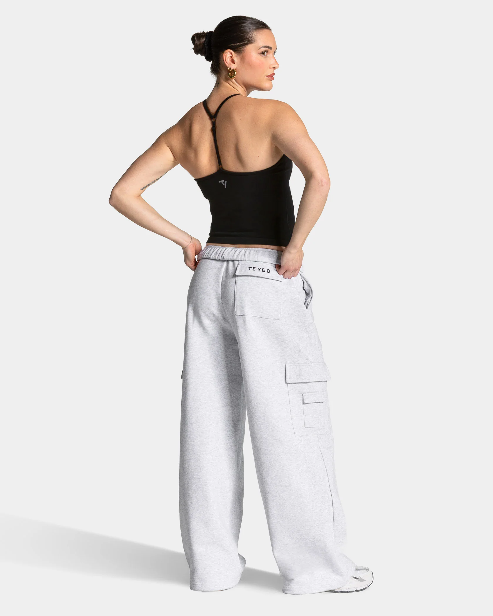 Lift Wide Leg Cargo Jogger "Weiß Meliert" - Image 5