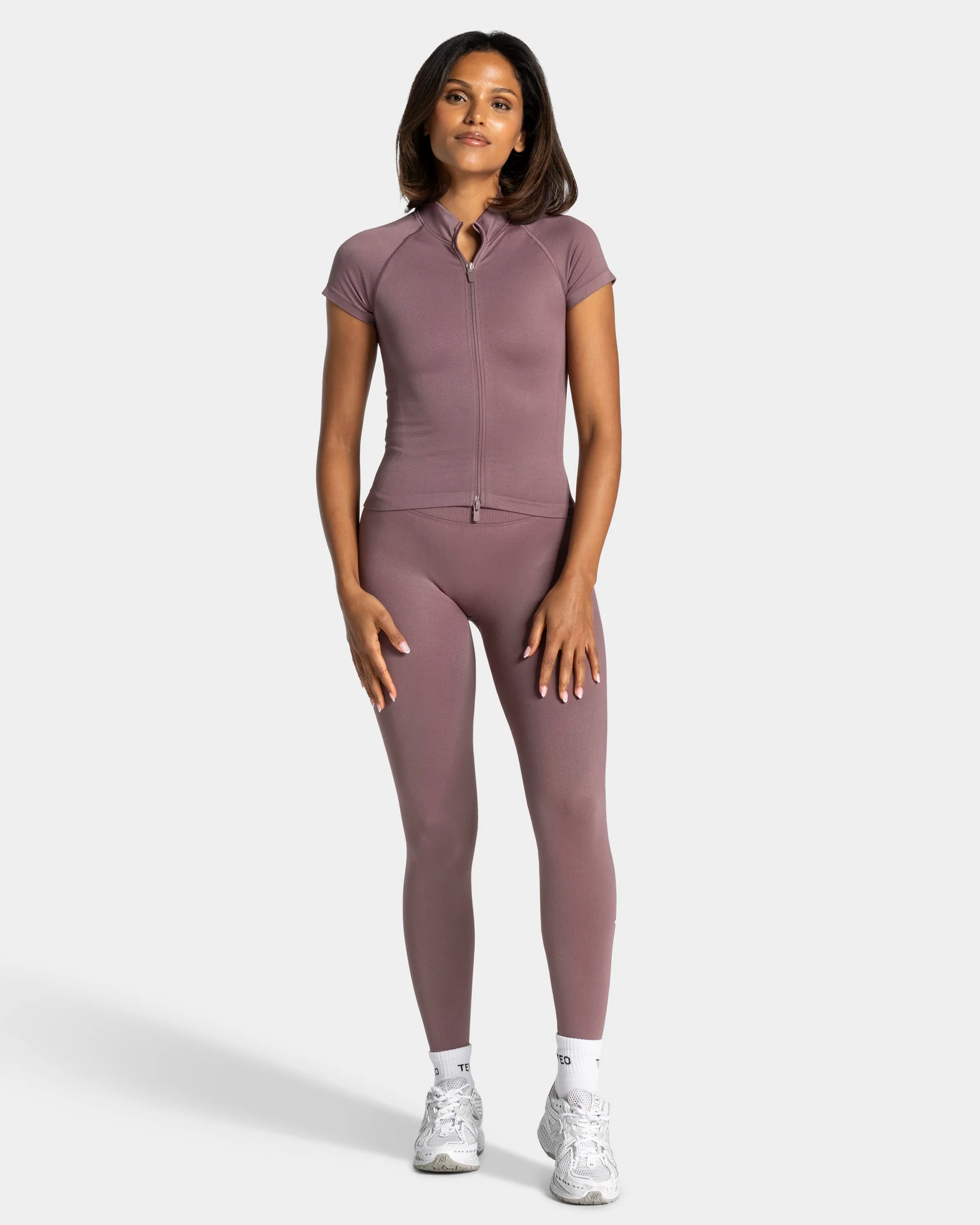 Lift Zip Shortsleeve "Mauve" - Image 3