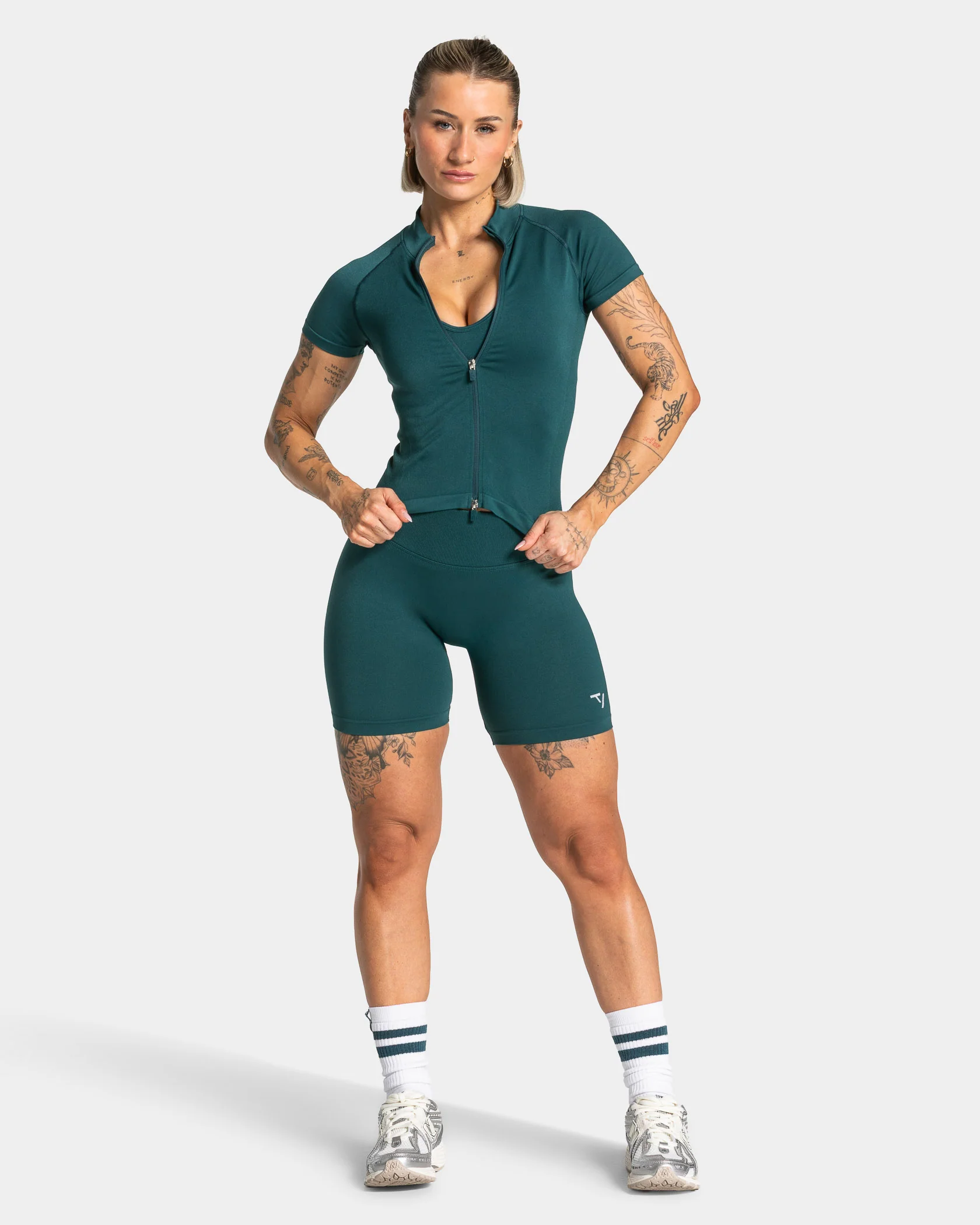 Lift Zip Shortsleeve "Teal" - Image 3