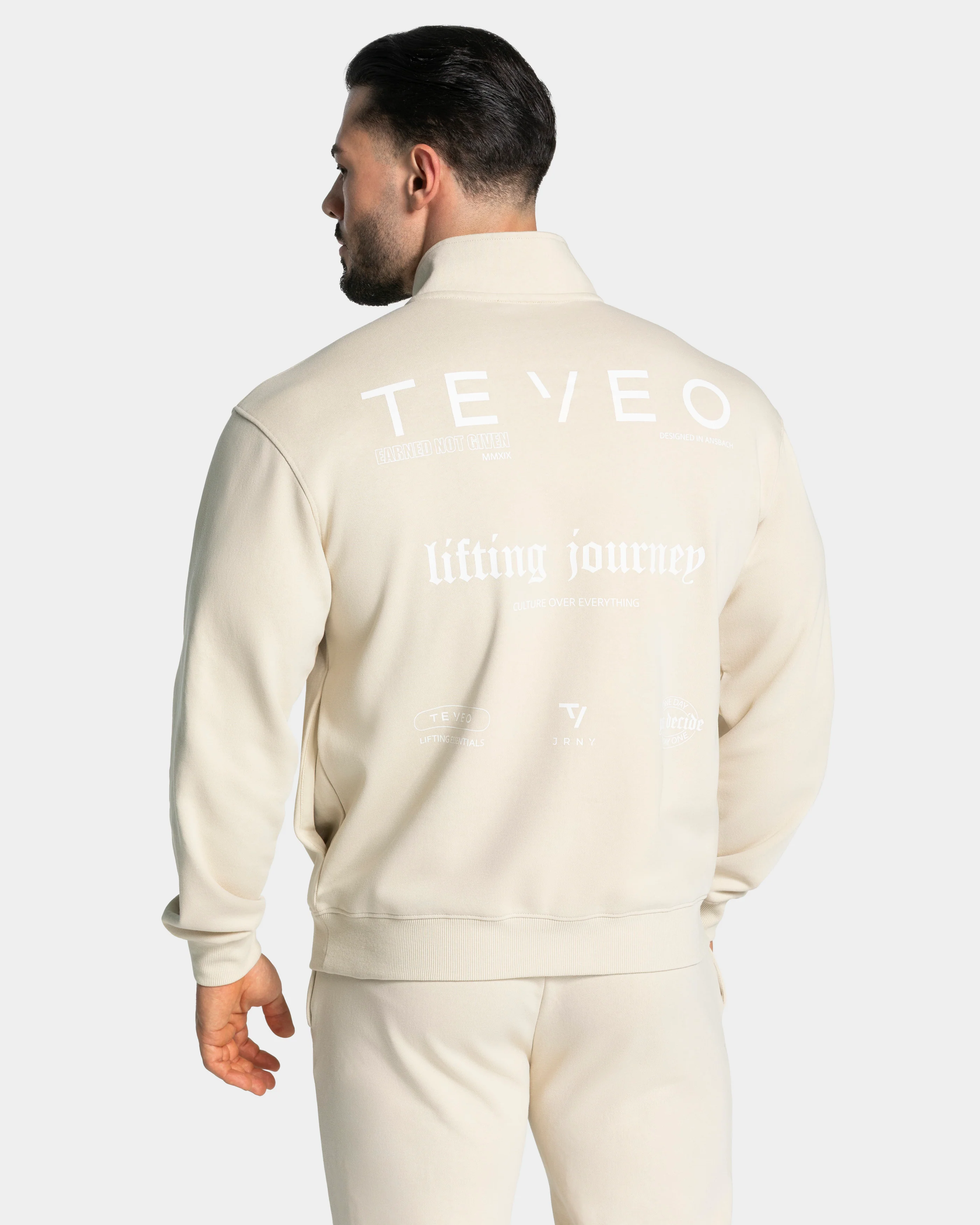 Lifting Journey Half Zip Sweater "Cream" - Image 2
