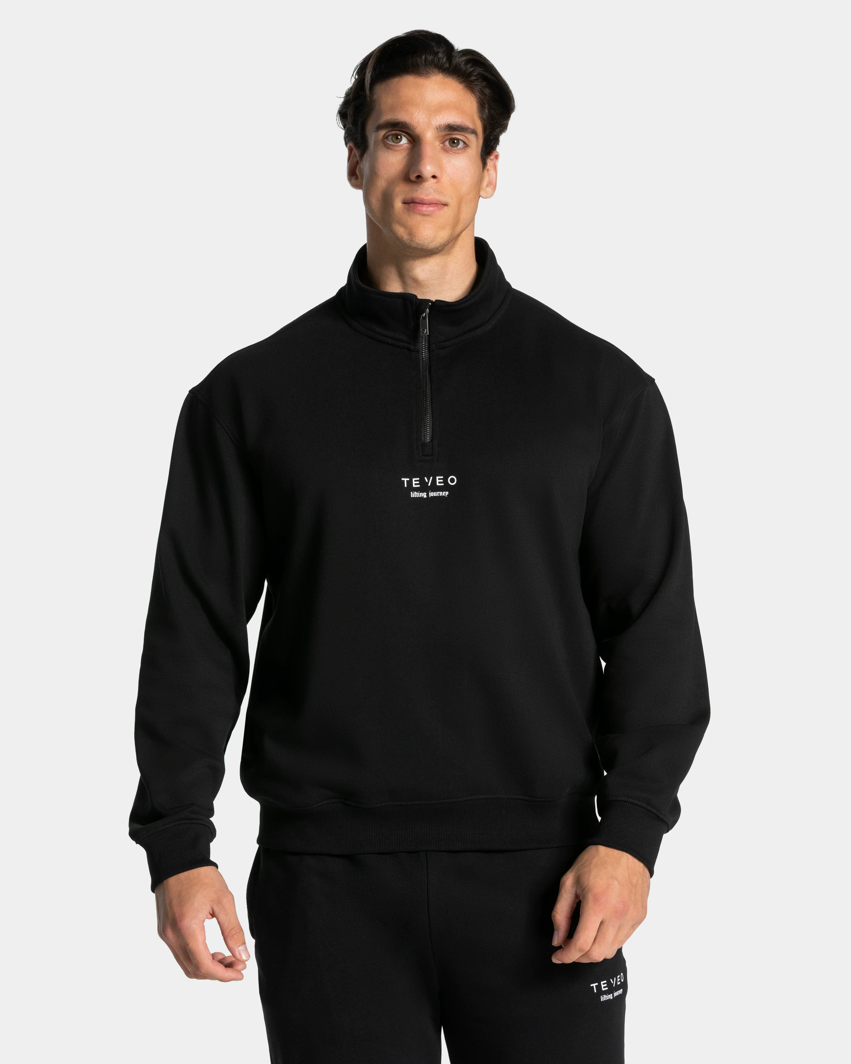 Lifting Journey Half Zip Sweater "Schwarz" - Image 2