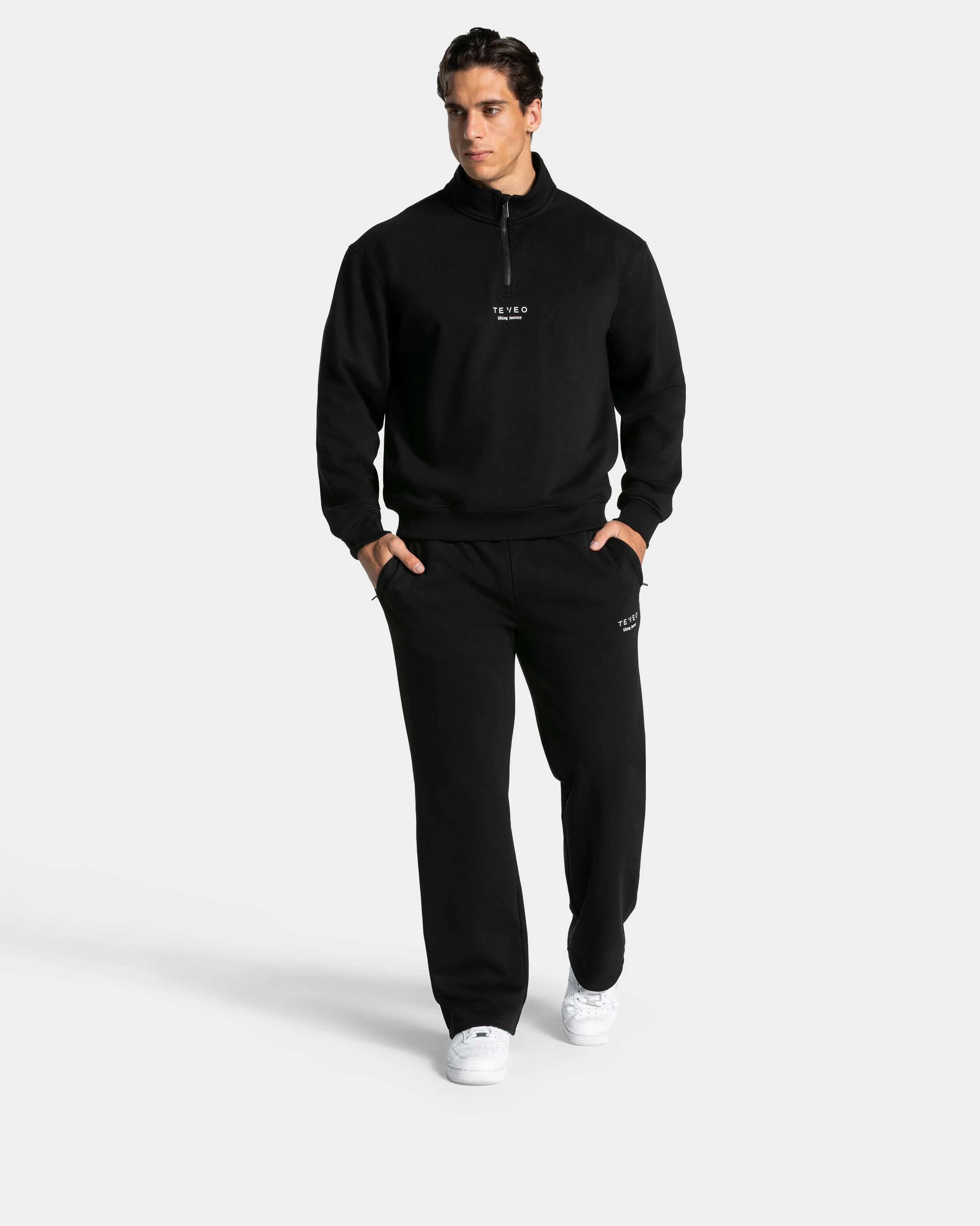 Lifting Journey Half Zip Sweater "Schwarz" - Image 3