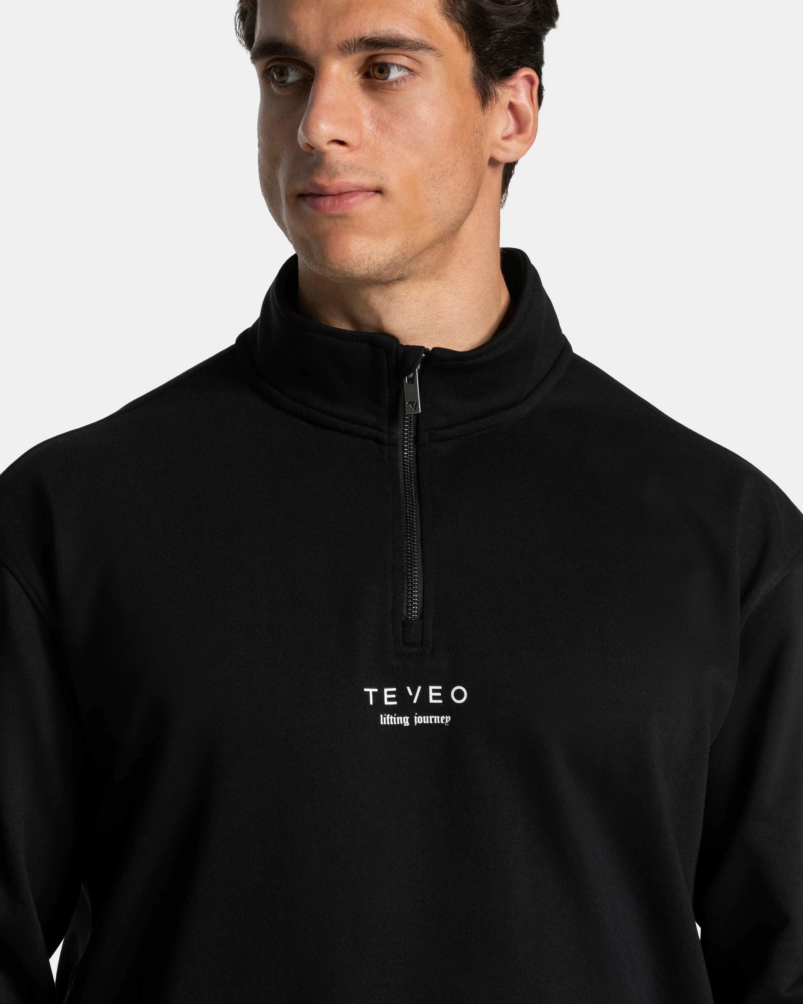 Lifting Journey Half Zip Sweater "Schwarz" - Image 4