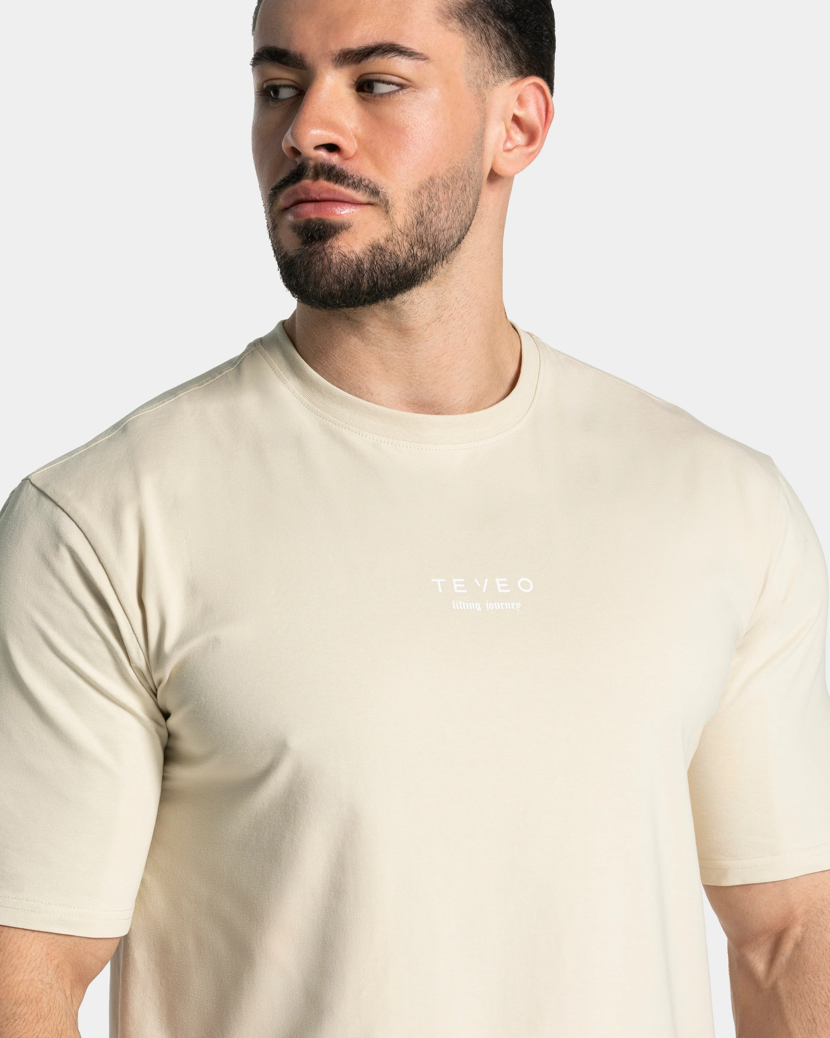 Lifting Journey Oversized T-Shirt "Cream" - Image 4