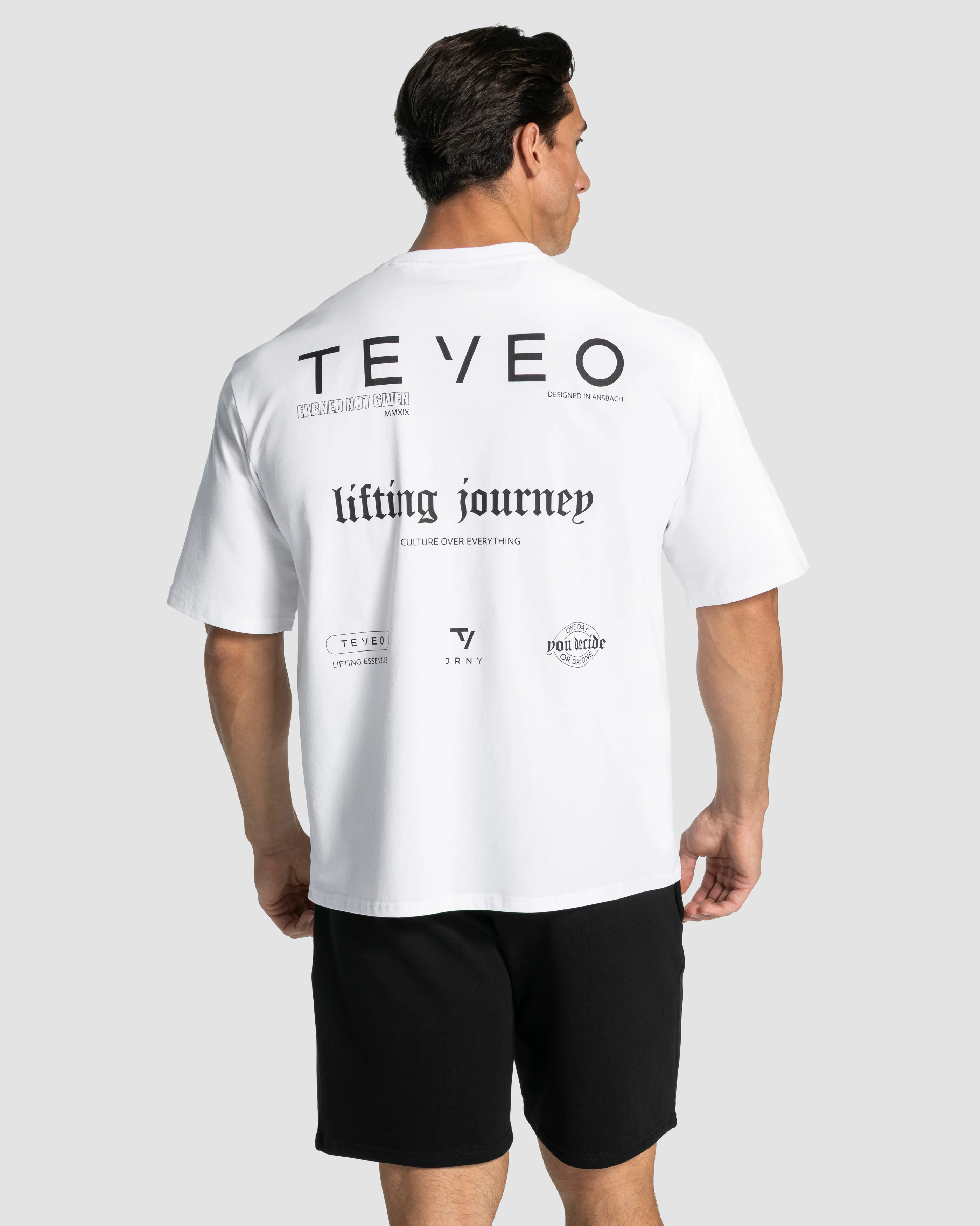 Lifting Journey Oversized T-Shirt "Weiß" - Image 2