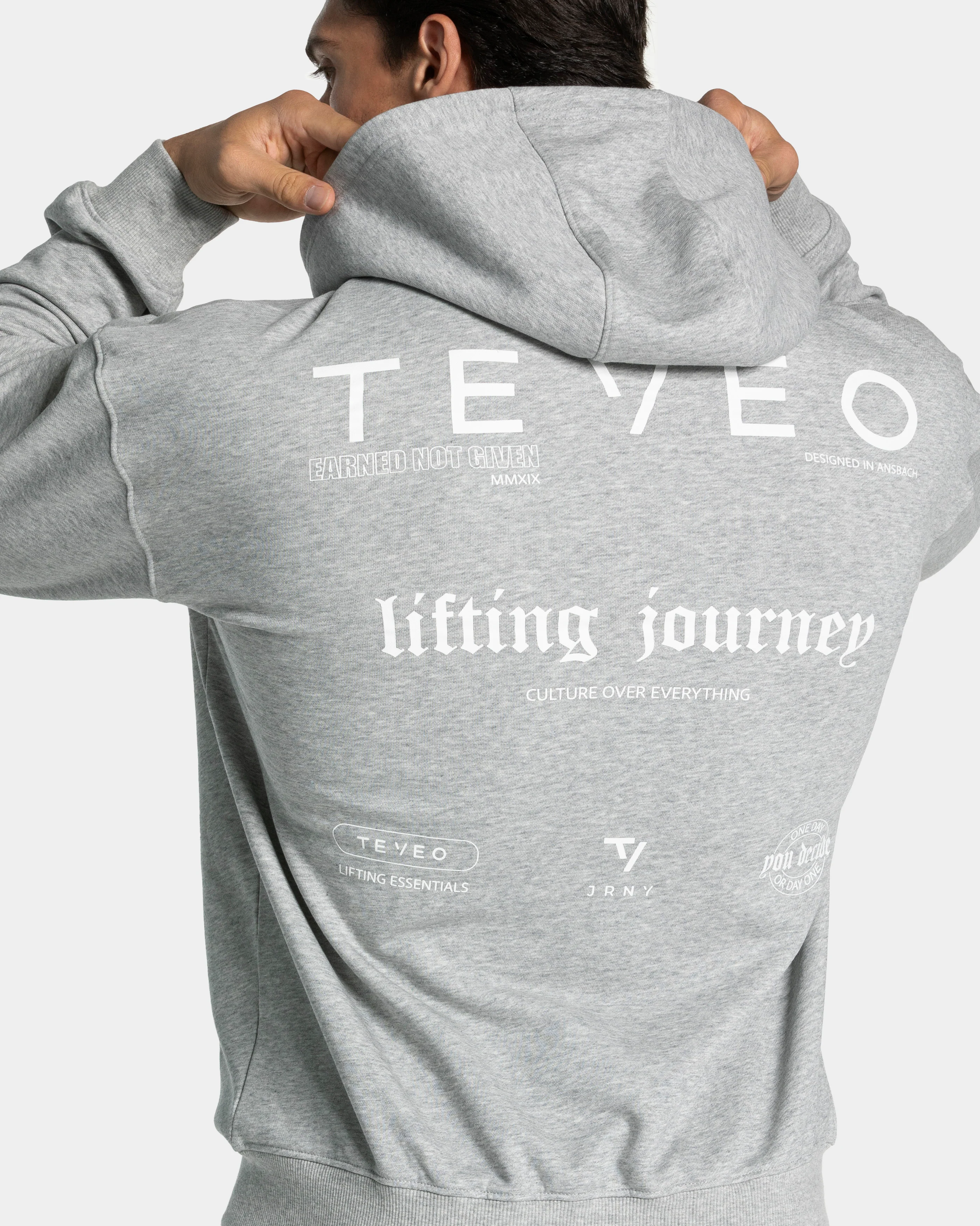 Lifting Journey Zip Hoodie "Hellgrau Meliert" - Image 2