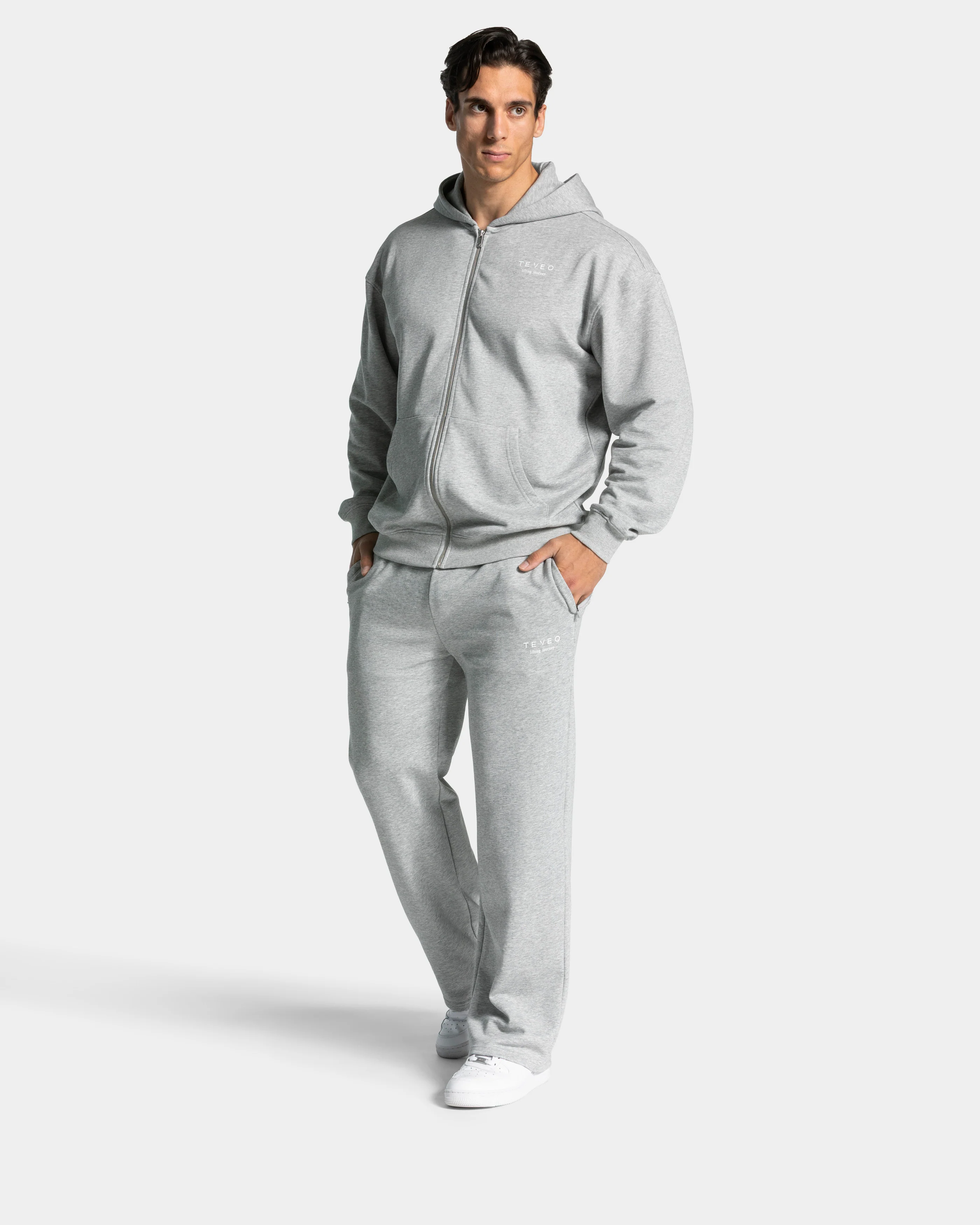 Lifting Journey Zip Hoodie "Hellgrau Meliert" - Image 3