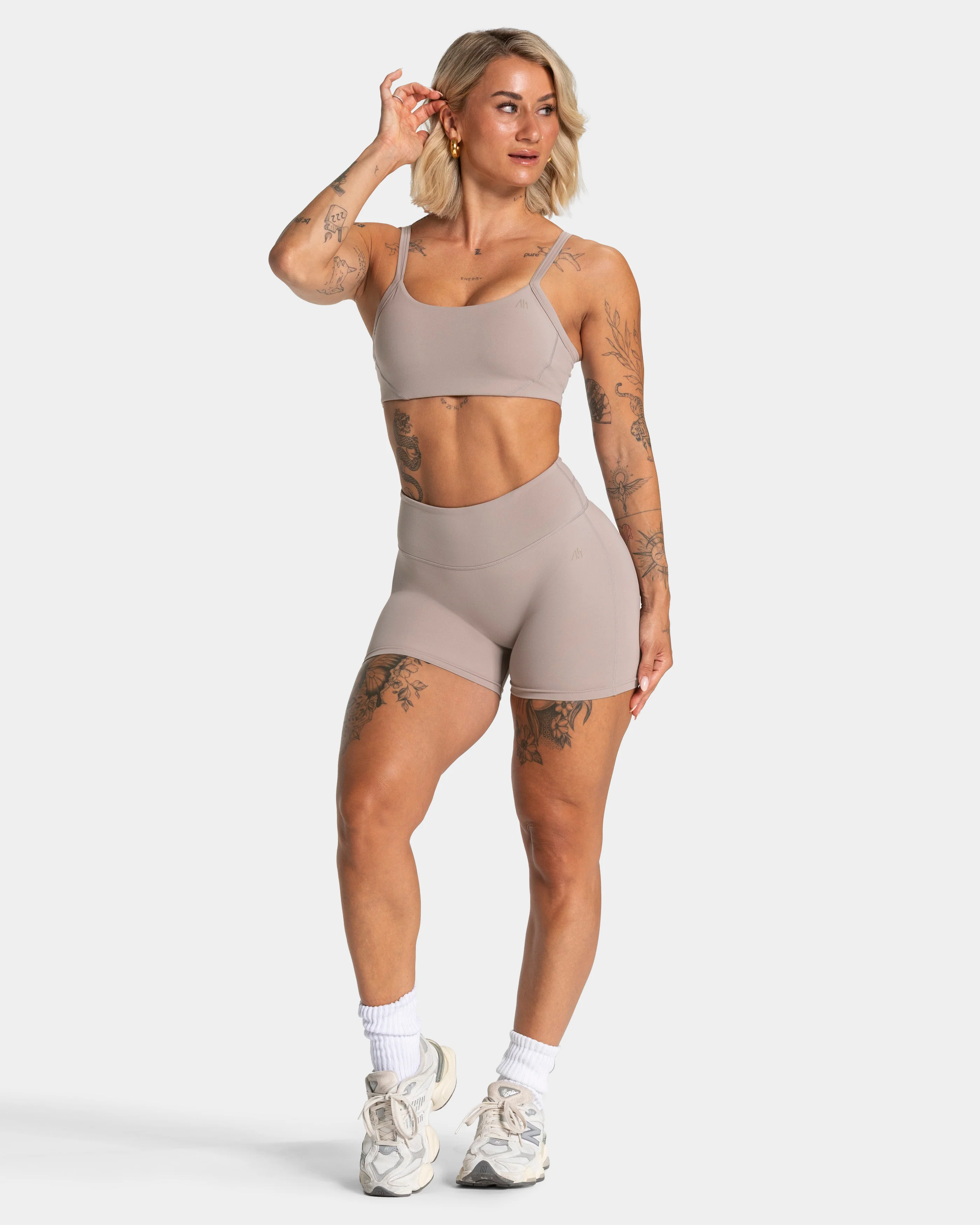 Luxmotion Sculpt Scrunch Shorts "Stone" - Image 3