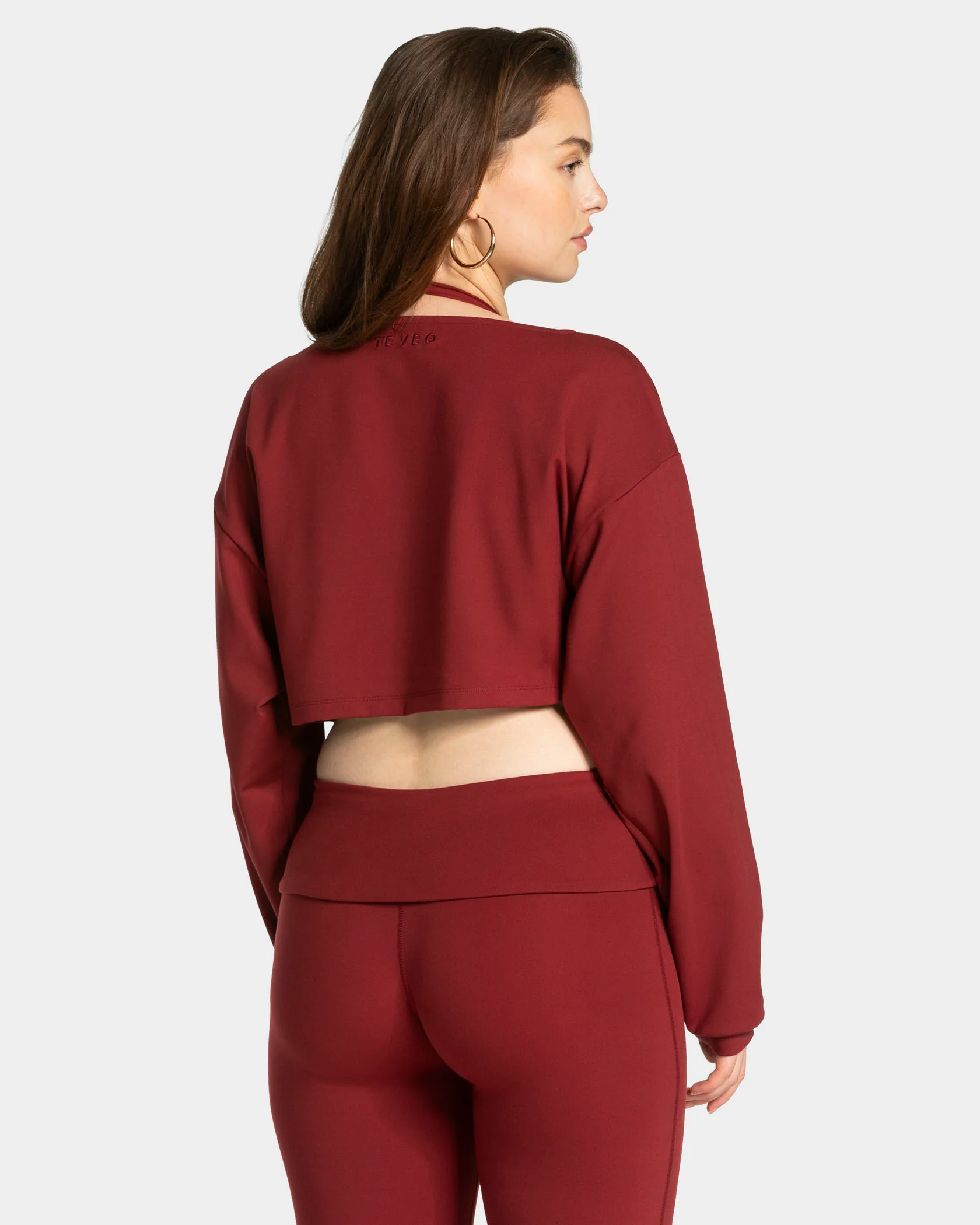 Mellow Cropped Longsleeve "Weinrot" - Image 2