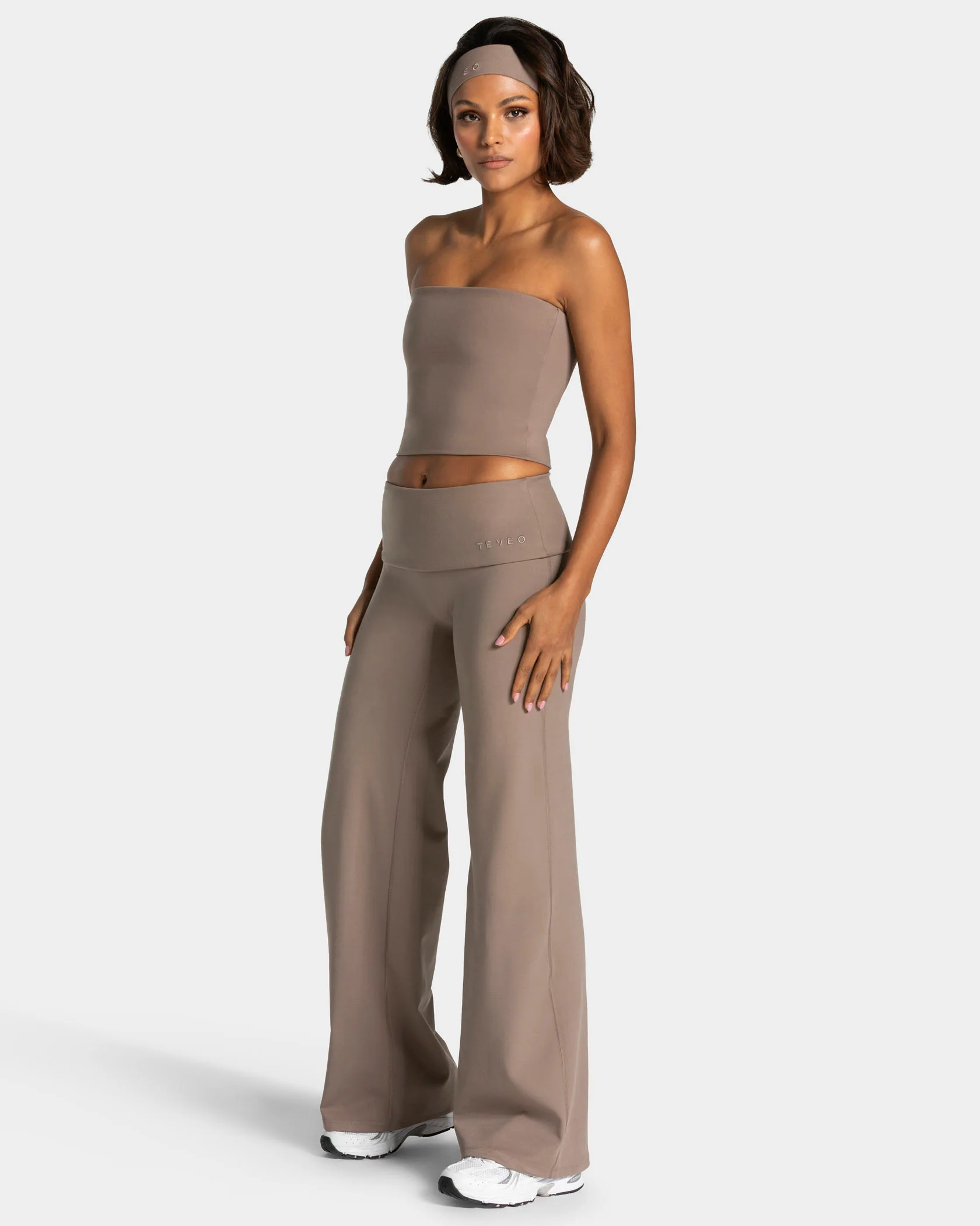 Mellow Fold Over Straight Leg Pants Regular "Mokka" - Image 5