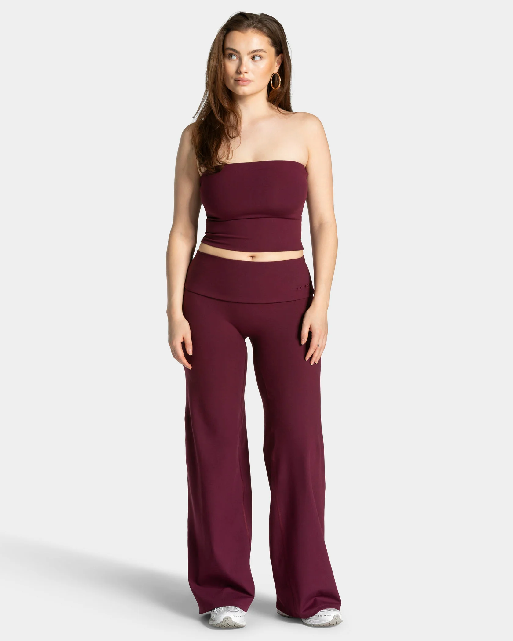 Mellow Fold Over Straight Leg Pants Regular "Pflaume" - Image 5