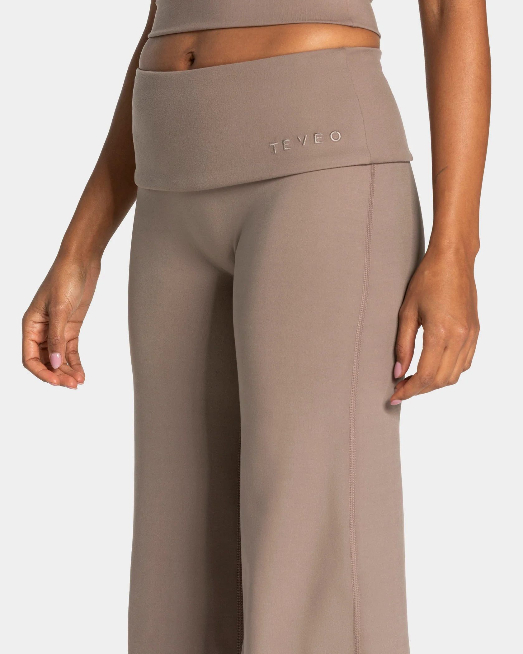 Mellow Fold Over Straight Leg Pants Tall "Mokka" - Image 4