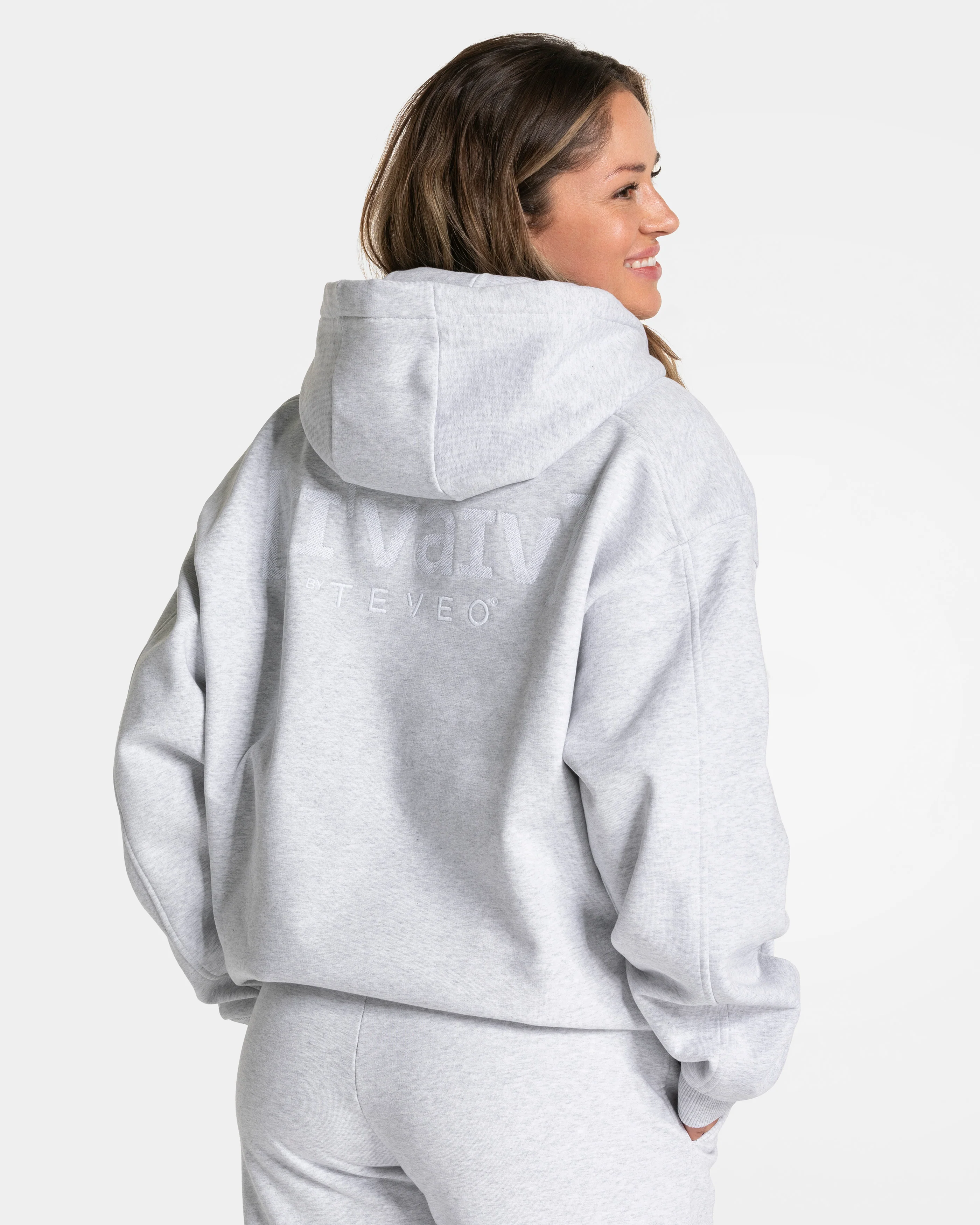 RI’VAIV Oversized Hoodie "Hellgrau"