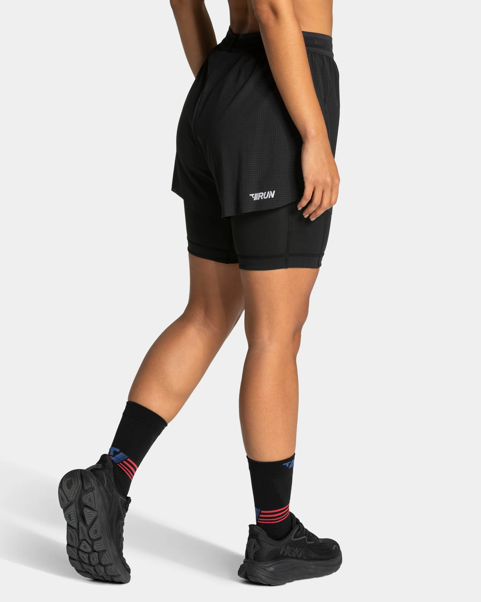 RUN 2in1 Shorts 8 Inch "Schwarz" - Image 2