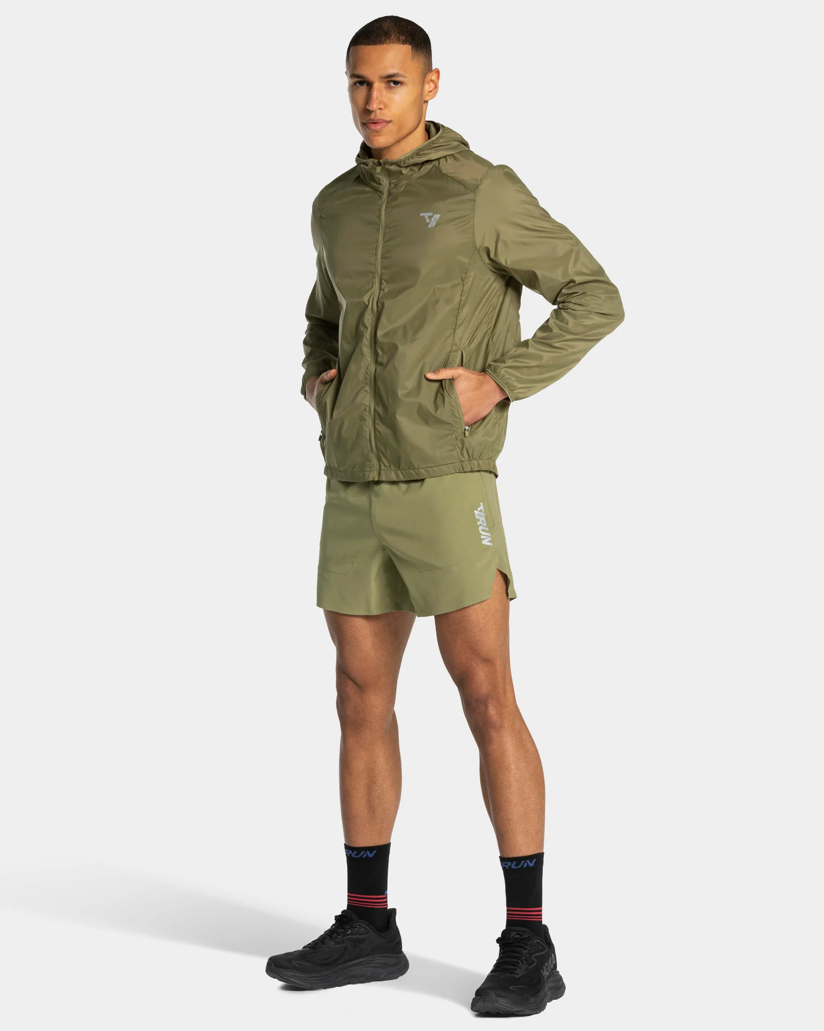 RUN Lightweight Zip Jacke "Olive" - Image 3