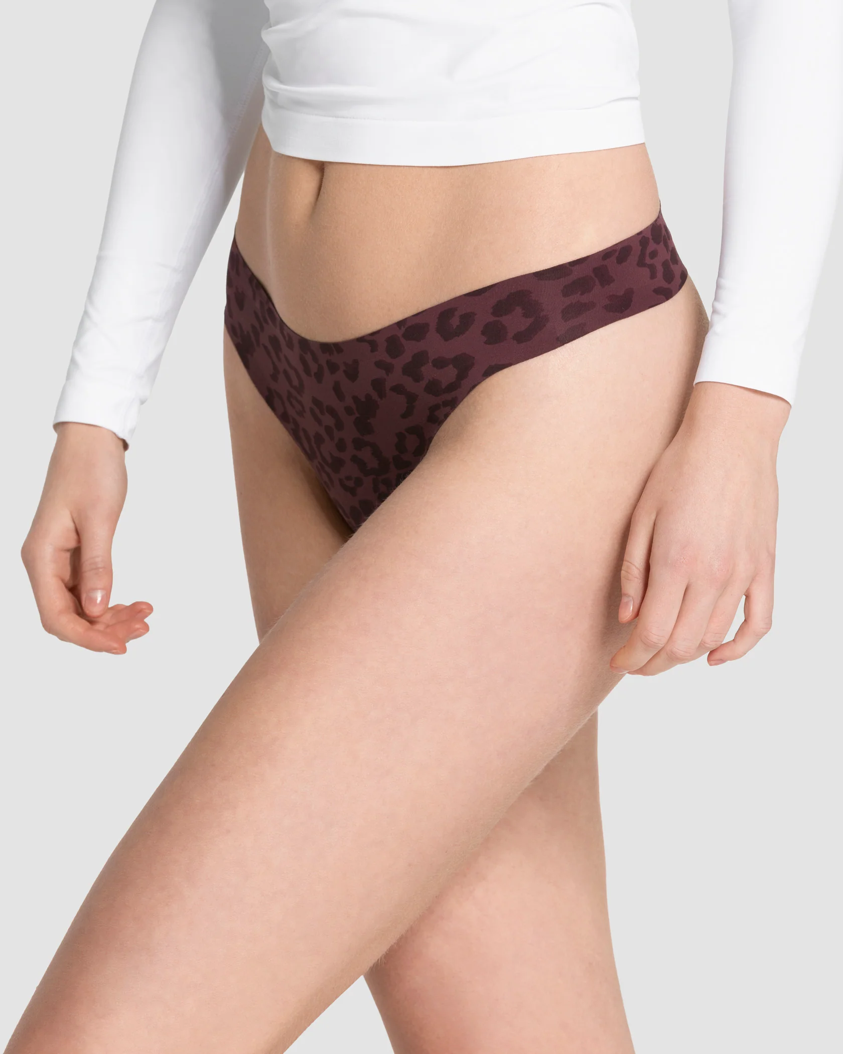 Seamless Padded Tanga (2er-Pack) "Leo Merlot" - Image 4