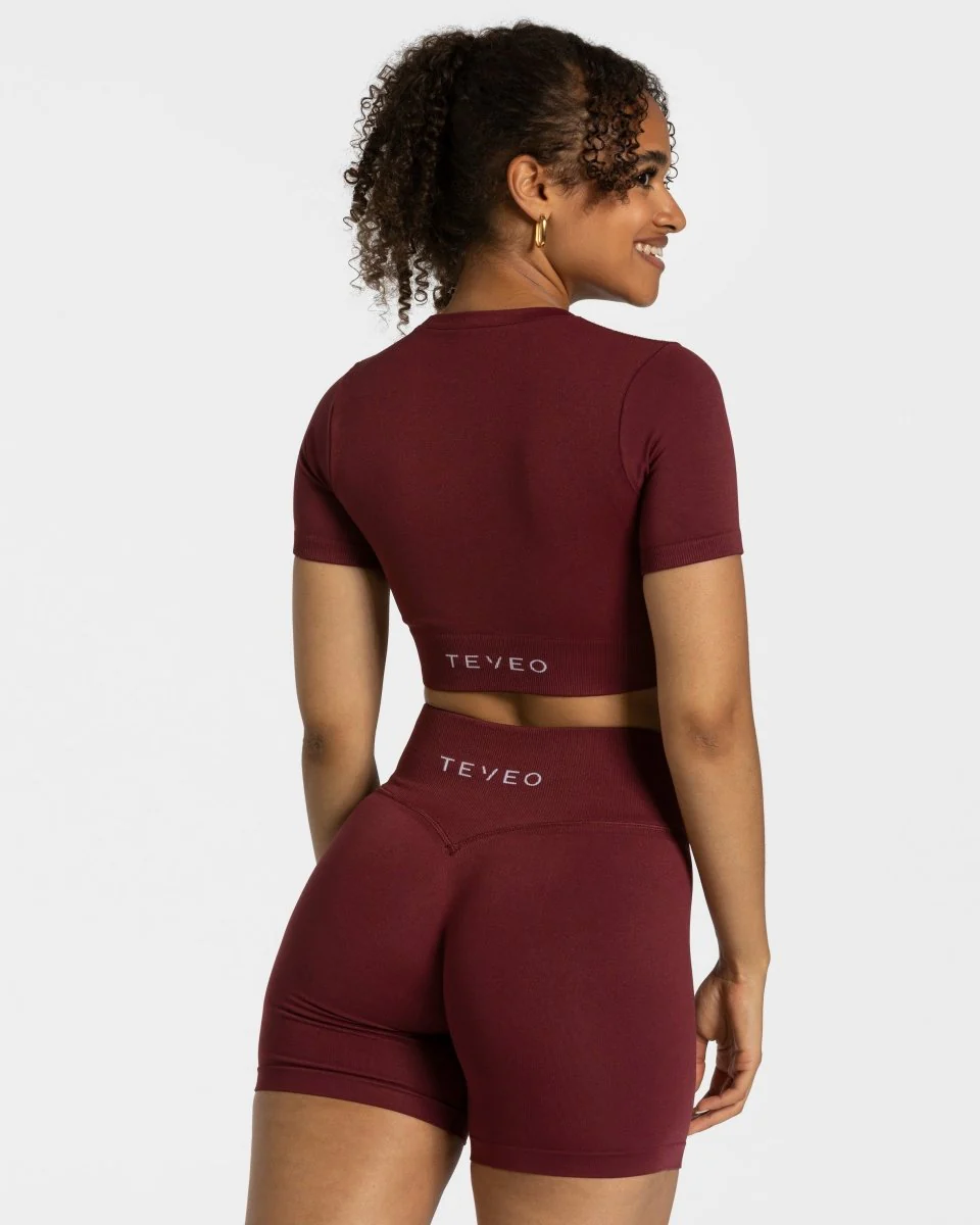 Sensation Crop Top "Weinrot" - Image 2