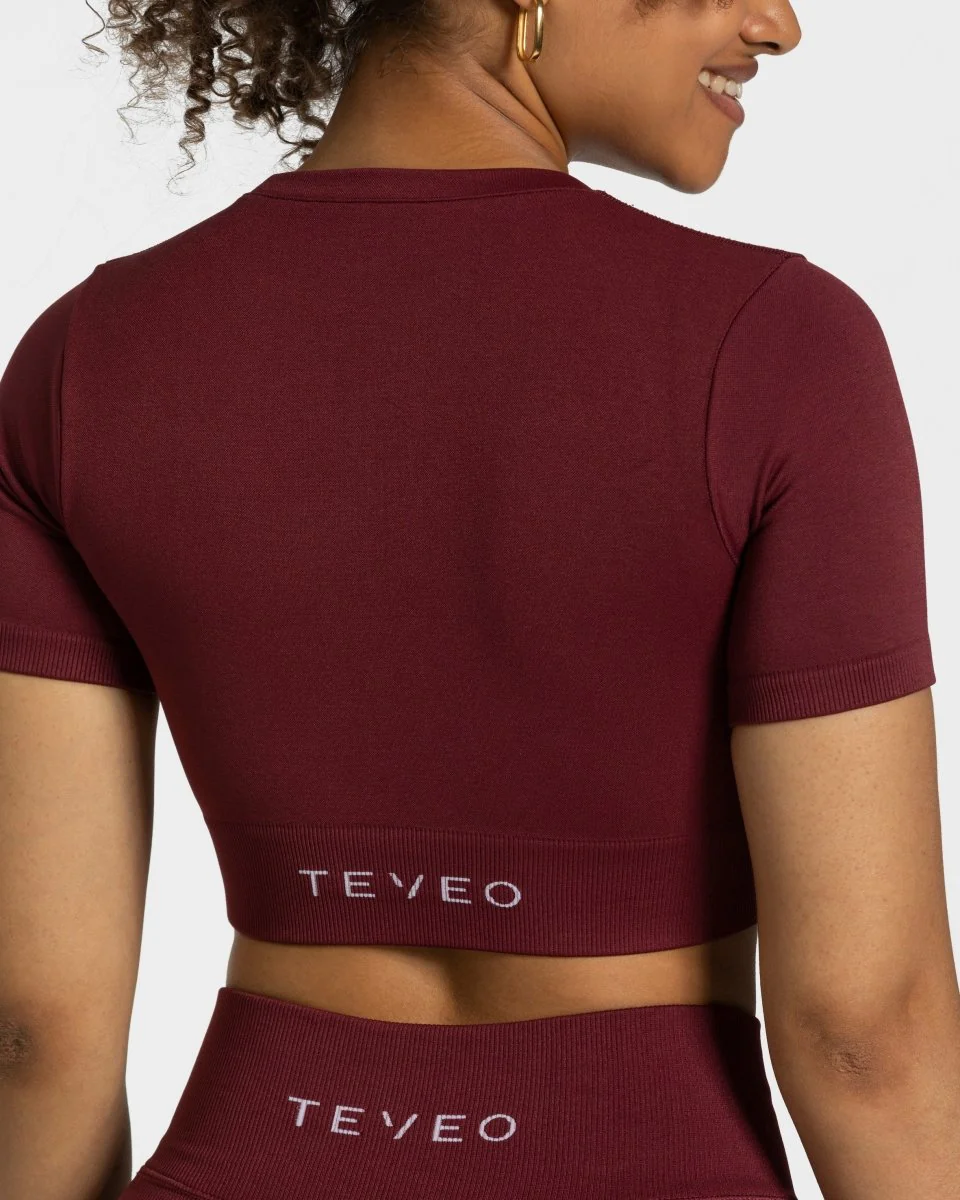 Sensation Crop Top "Weinrot" - Image 4