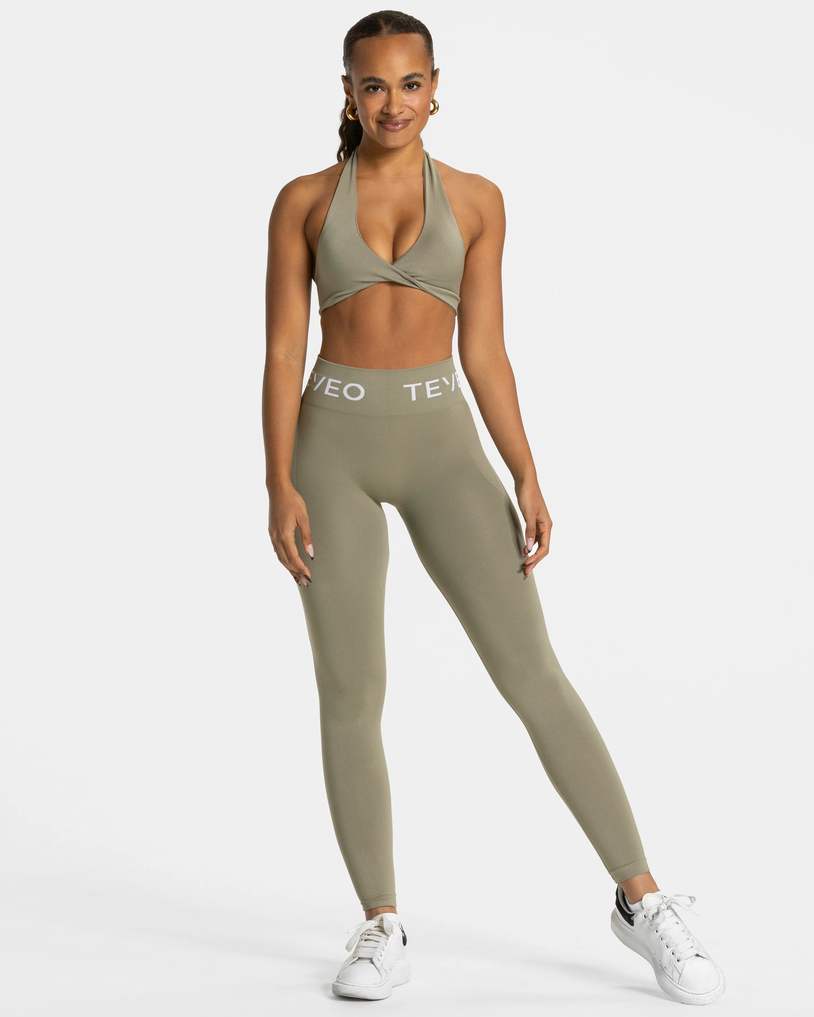 Signature Covert Scrunch Leggings "Khaki" - Image 3