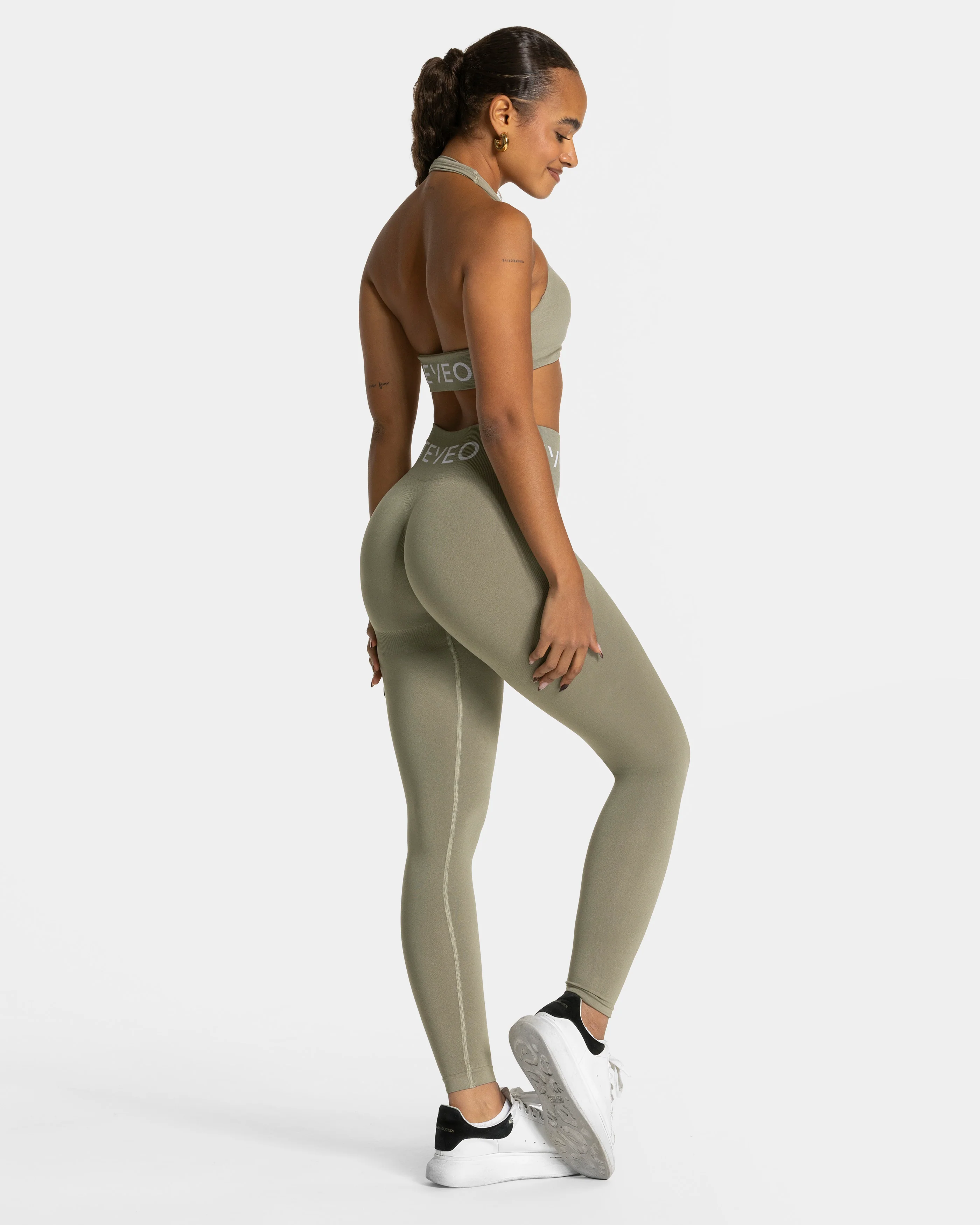 Signature Covert Scrunch Leggings "Khaki" - Image 5