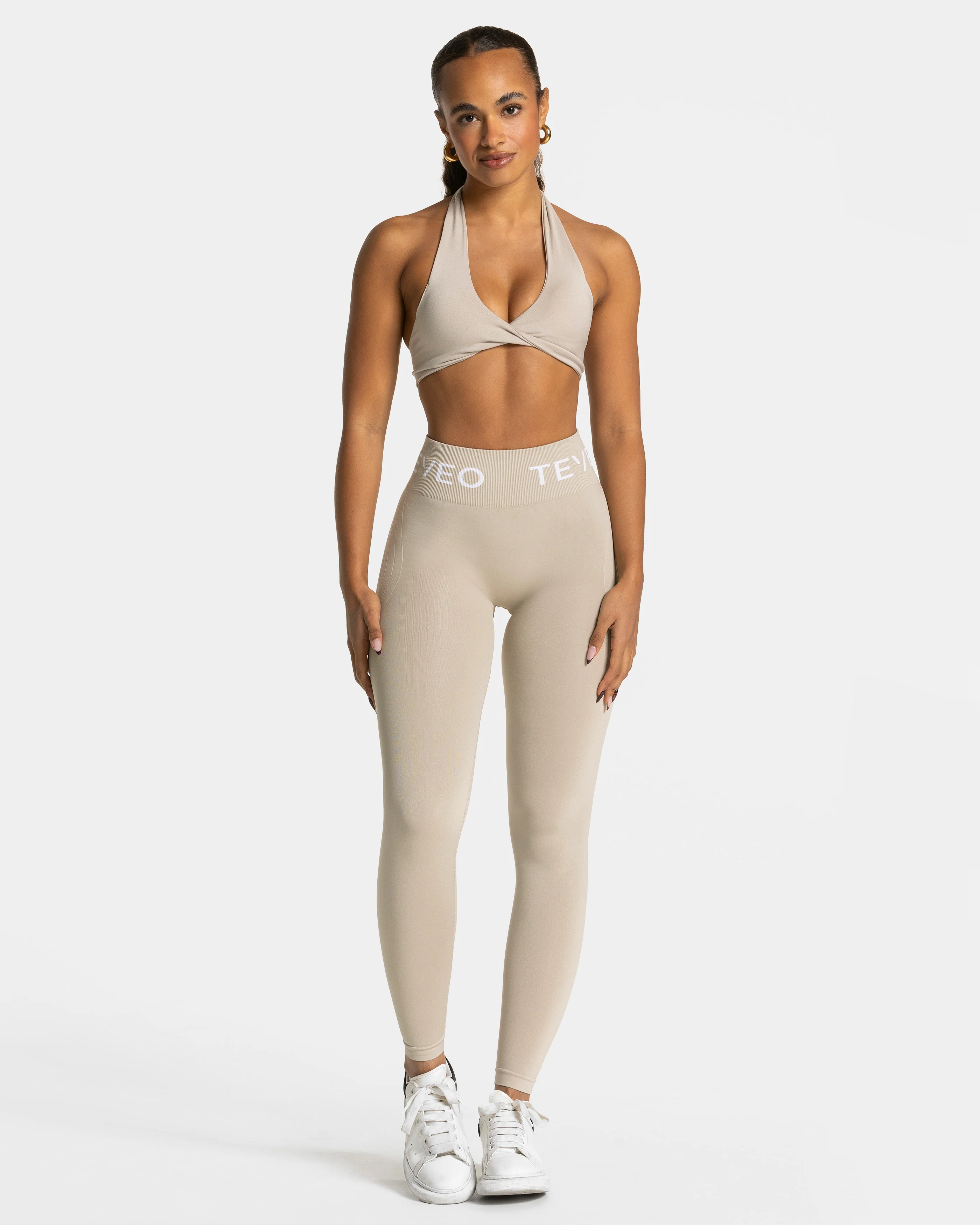 Signature Covert Scrunch Leggings "Latte" - Image 3