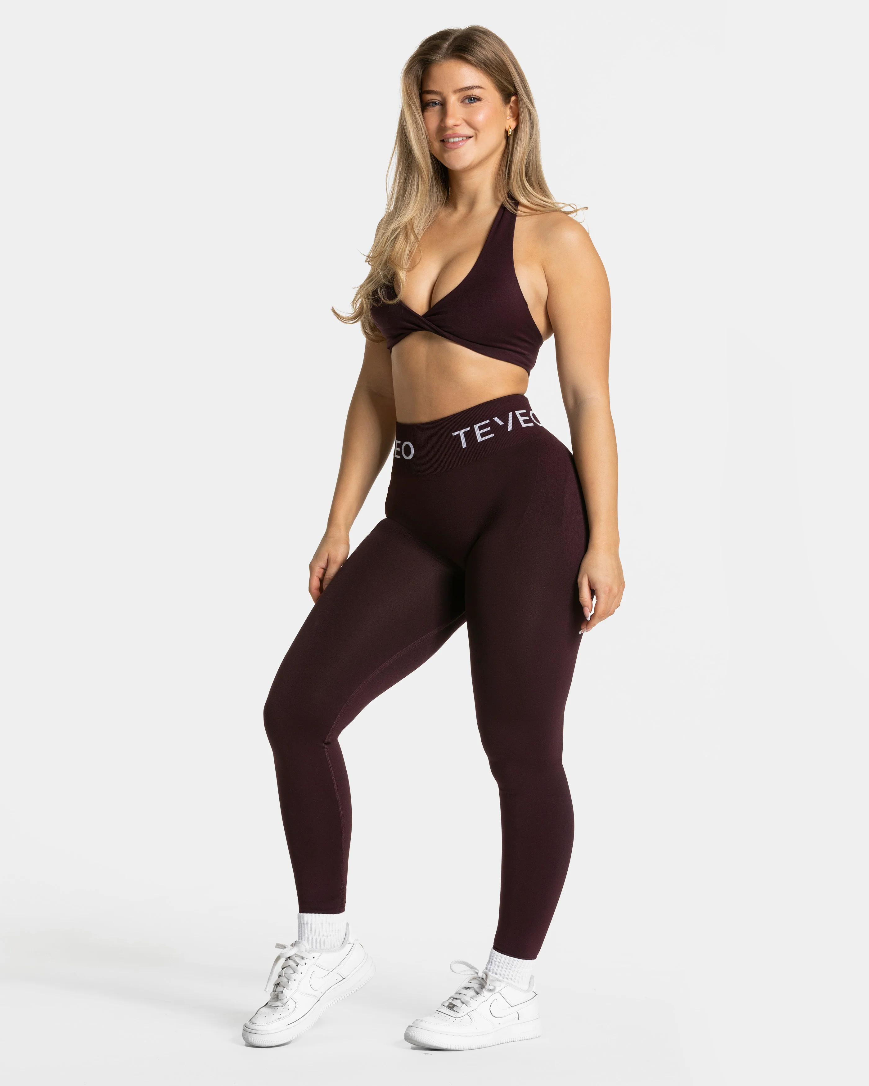 Signature Covert Scrunch Leggings "Merlot" - Image 3