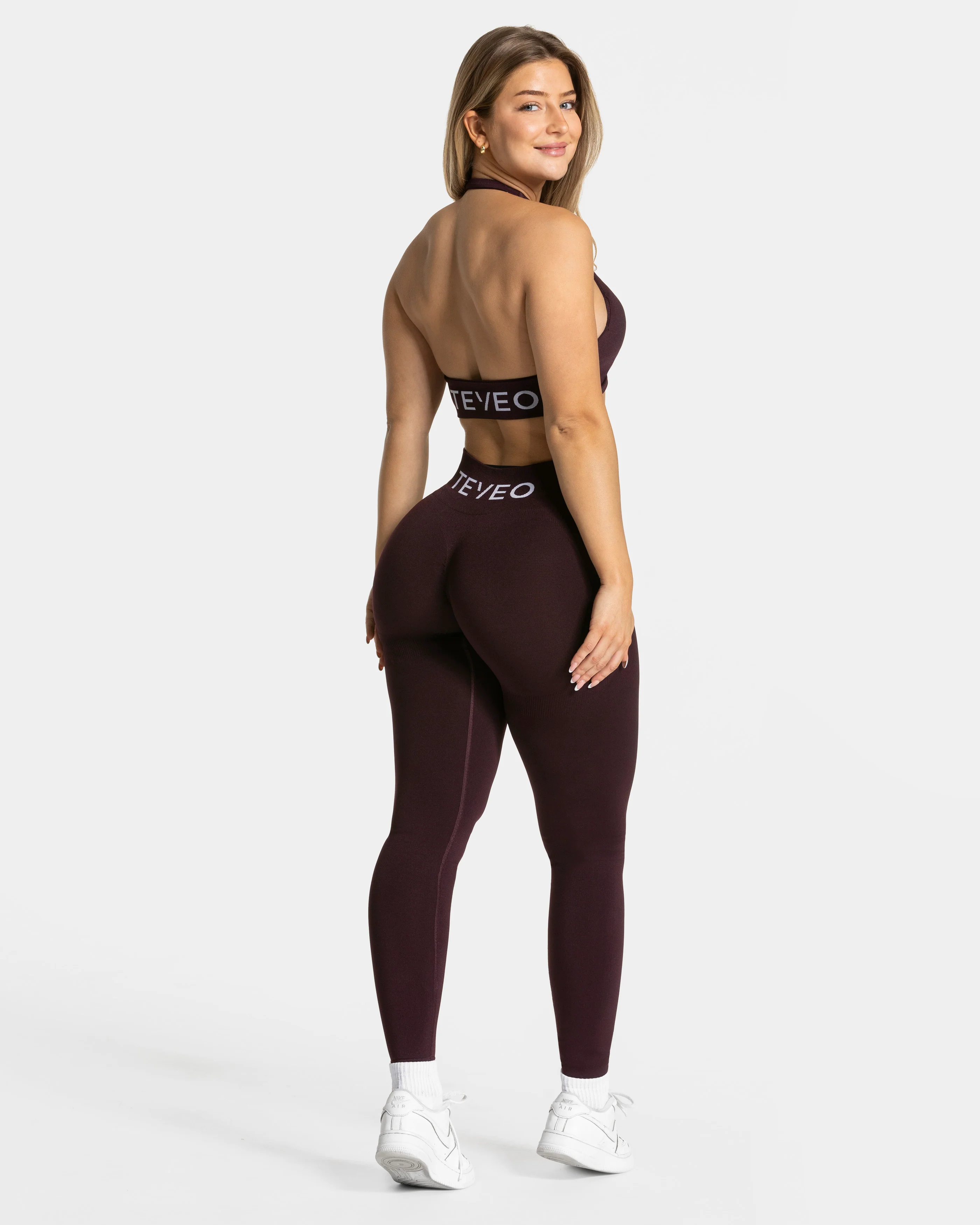 Signature Covert Scrunch Leggings "Merlot" - Image 5
