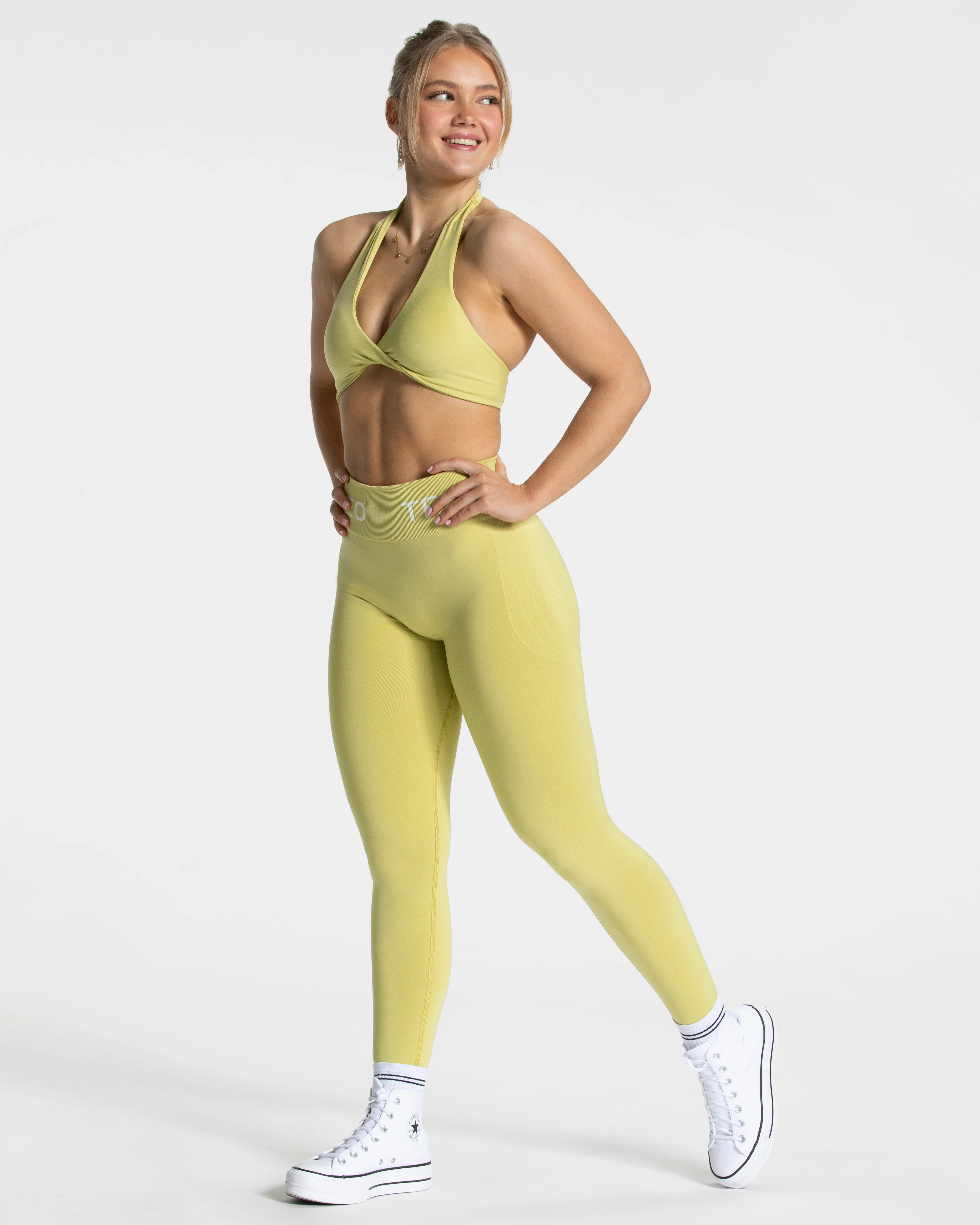 Signature Scrunch Leggings "Lime" - Image 3