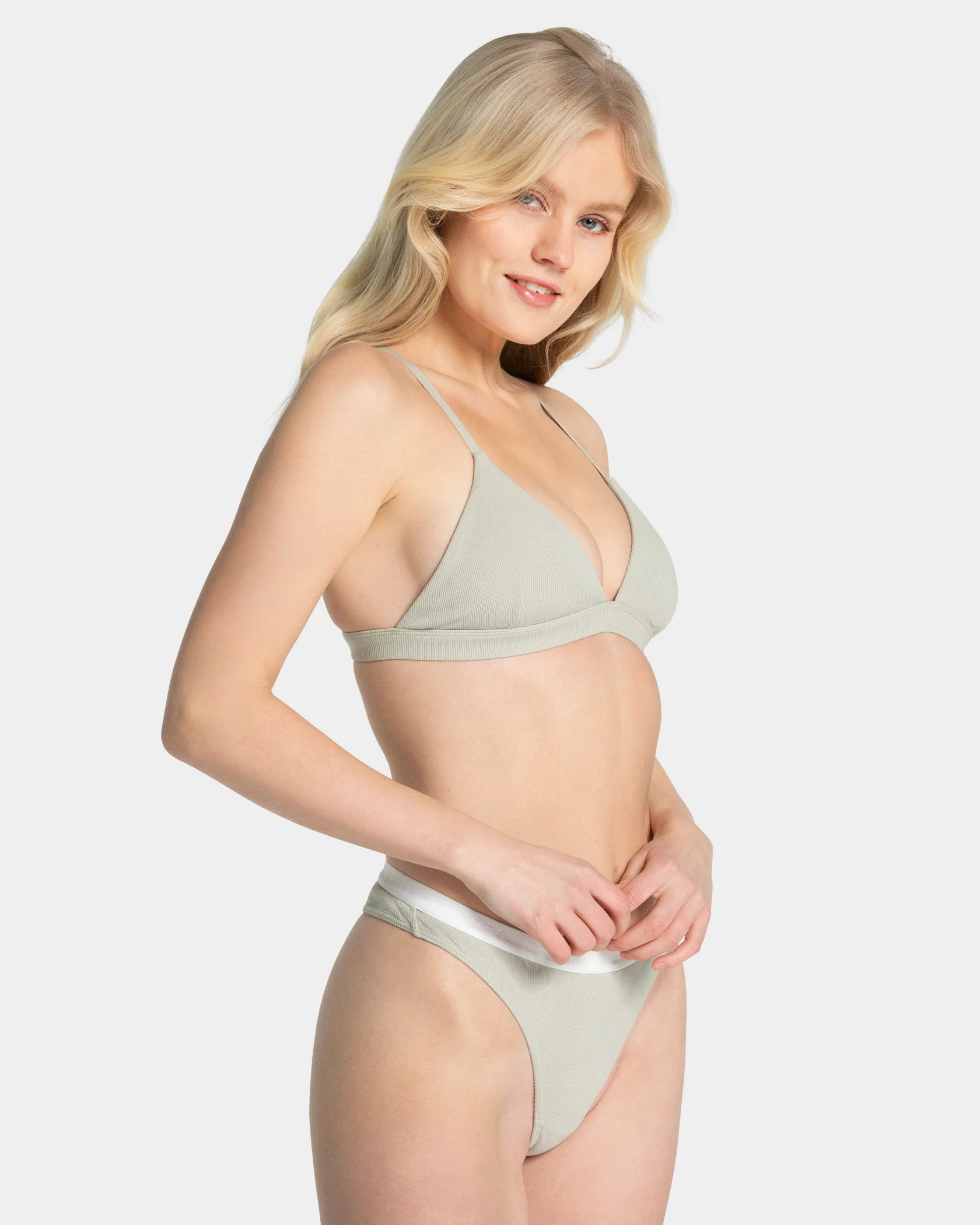 Soft Ribbed Tanga "Pistachio" - Image 4